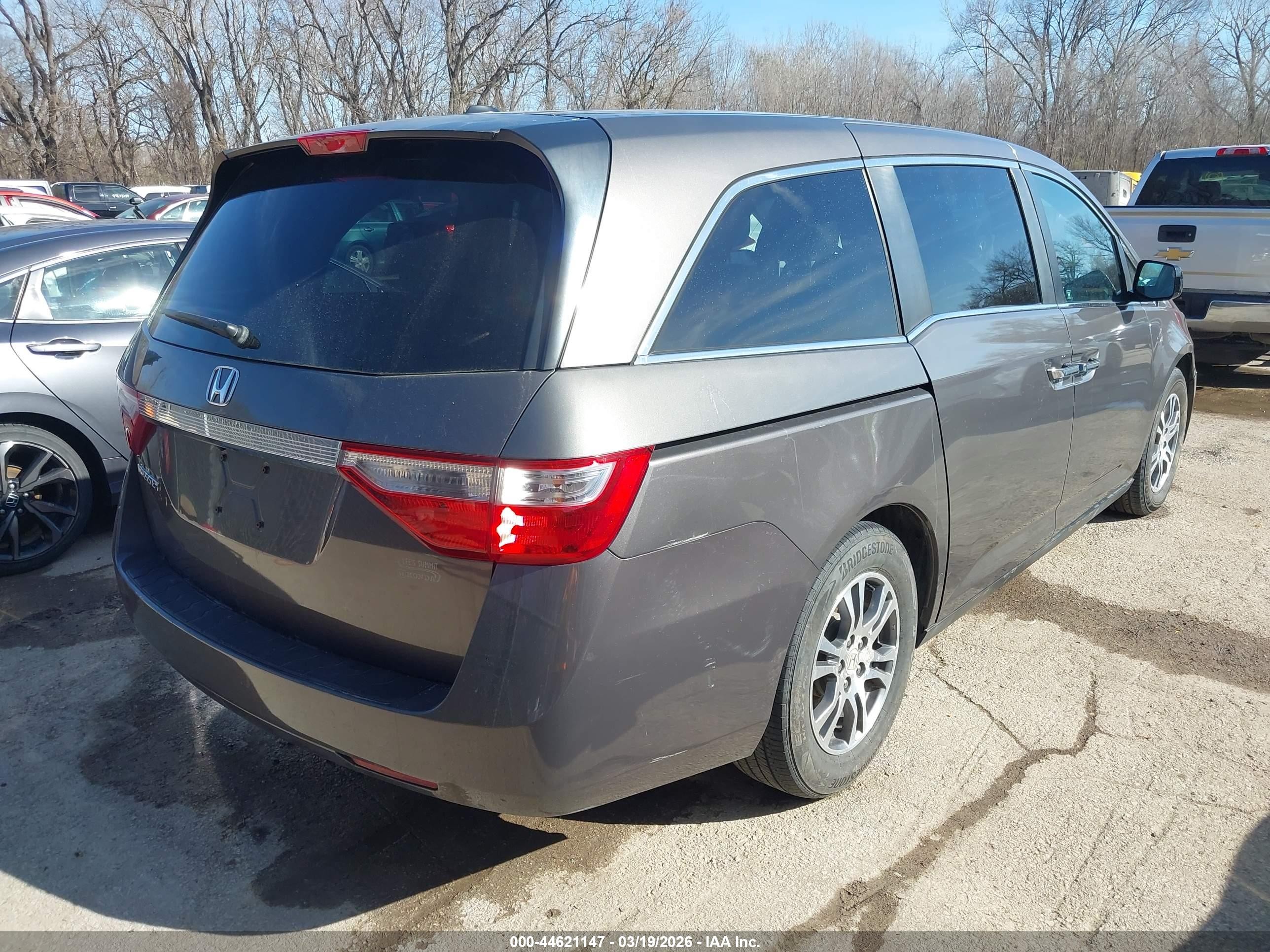2012 Honda Odyssey Ex-l Gray vin: 5FNRL5H68CB093621