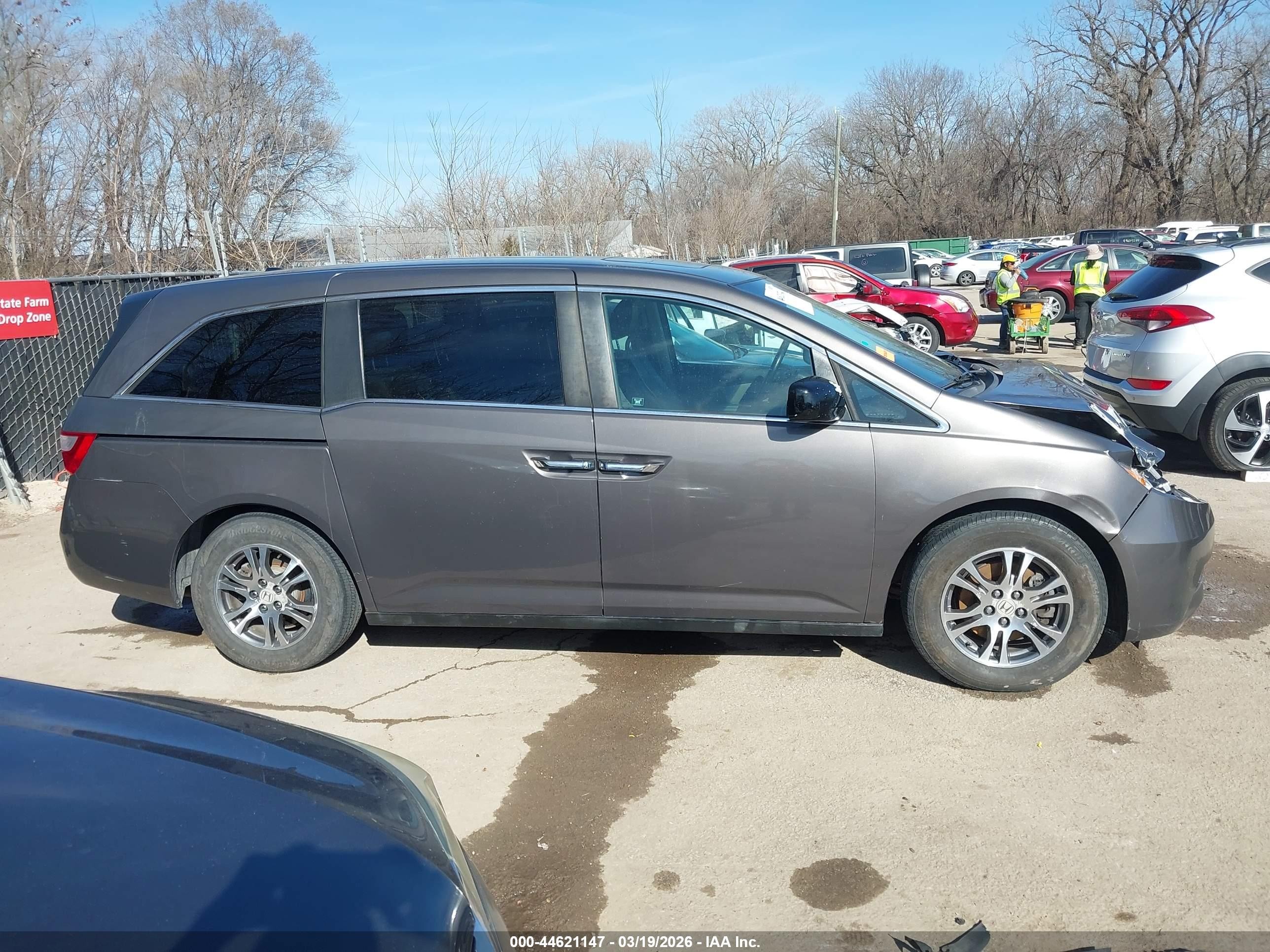 2012 Honda Odyssey Ex-l Gray vin: 5FNRL5H68CB093621