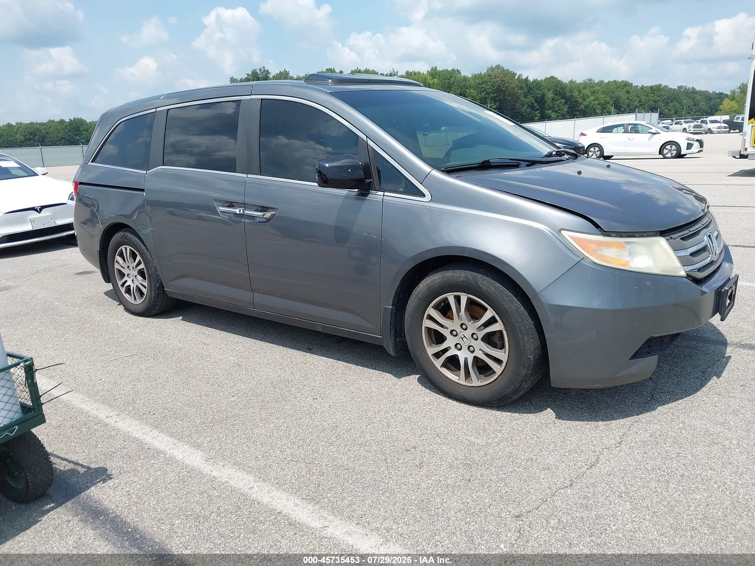 2012 Honda Odyssey Ex-l Gray vin: 5FNRL5H68CB100728