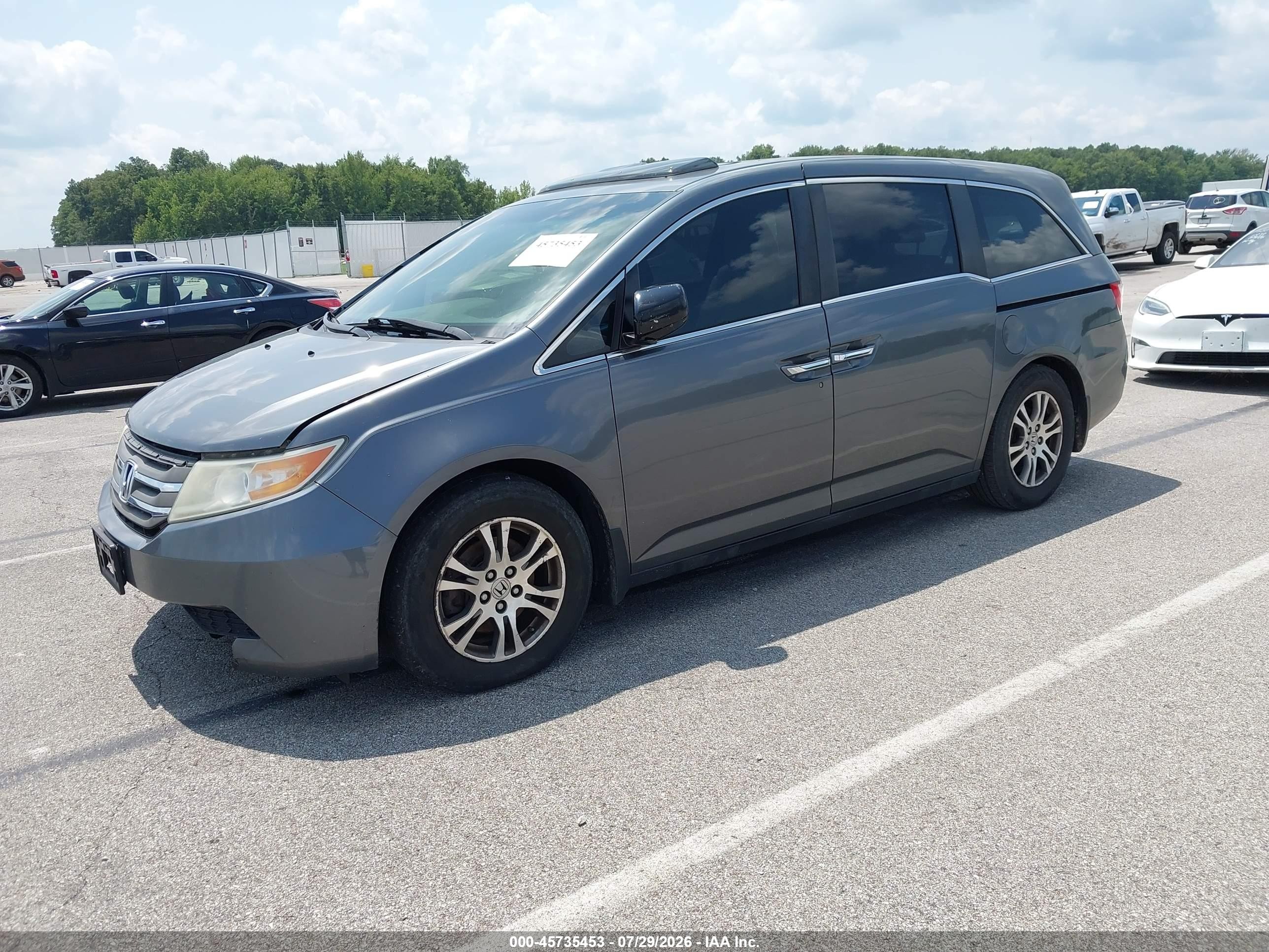 2012 Honda Odyssey Ex-l Gray vin: 5FNRL5H68CB100728