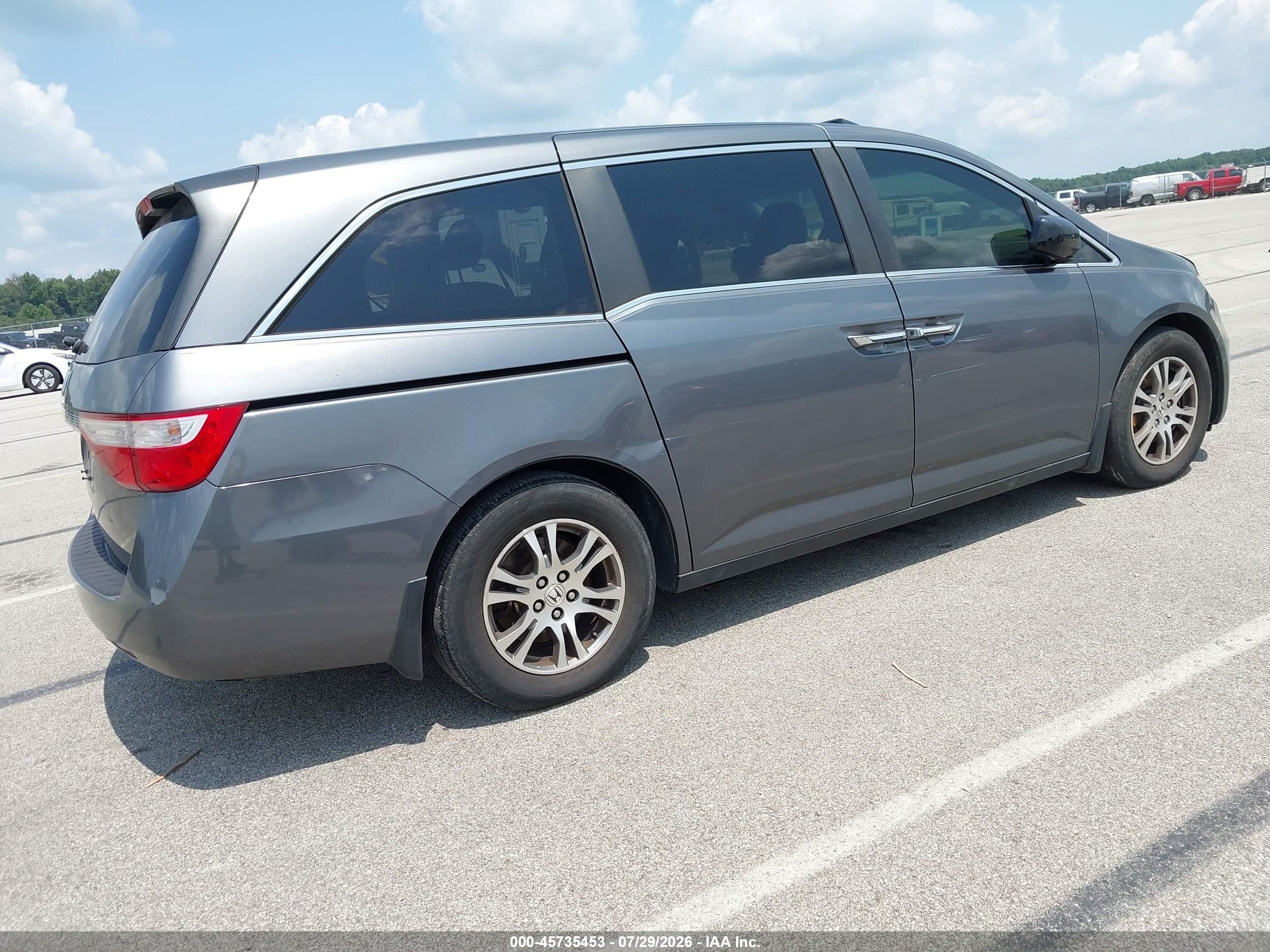 2012 Honda Odyssey Ex-l Gray vin: 5FNRL5H68CB100728