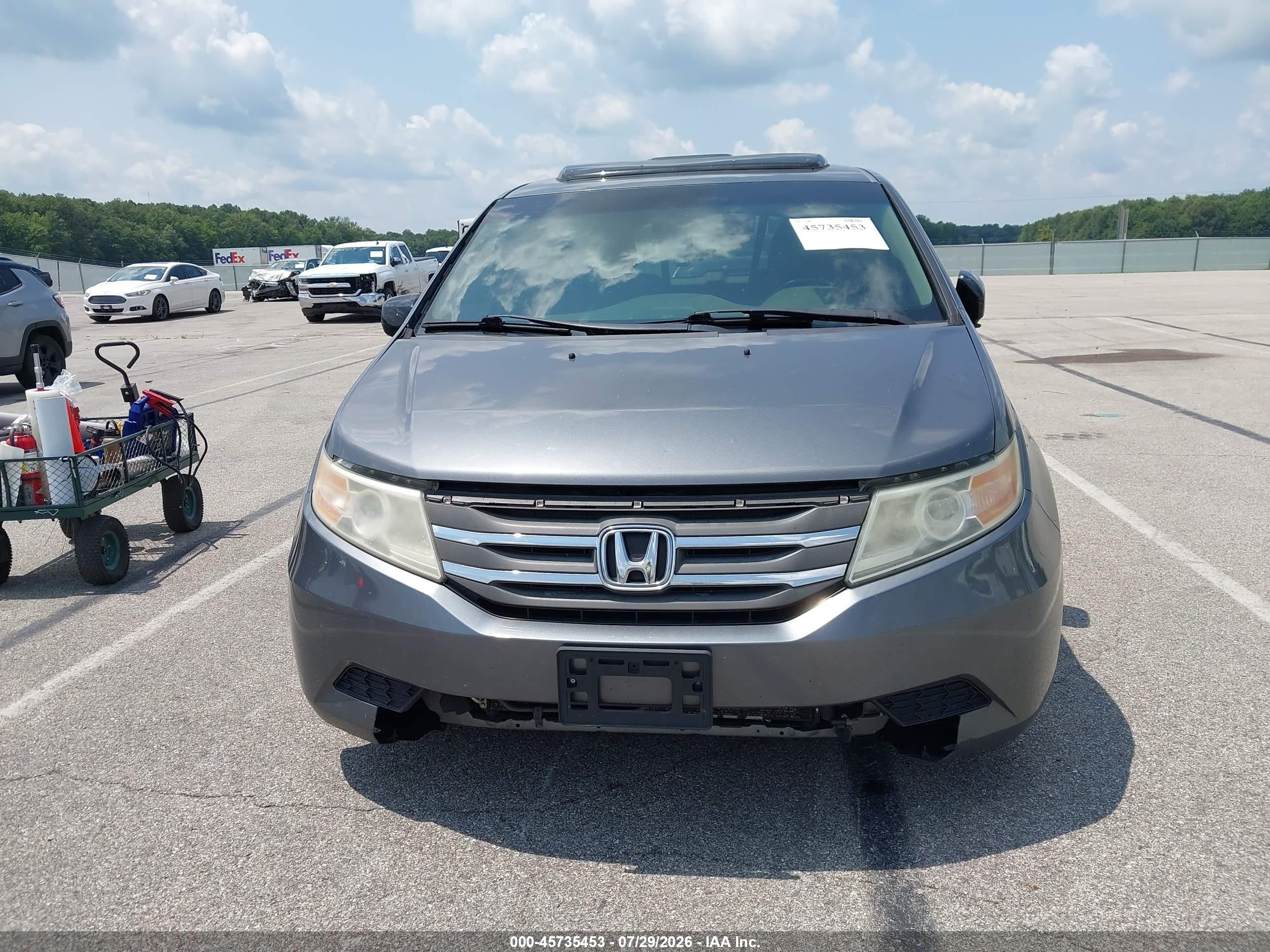 2012 Honda Odyssey Ex-l Gray vin: 5FNRL5H68CB100728