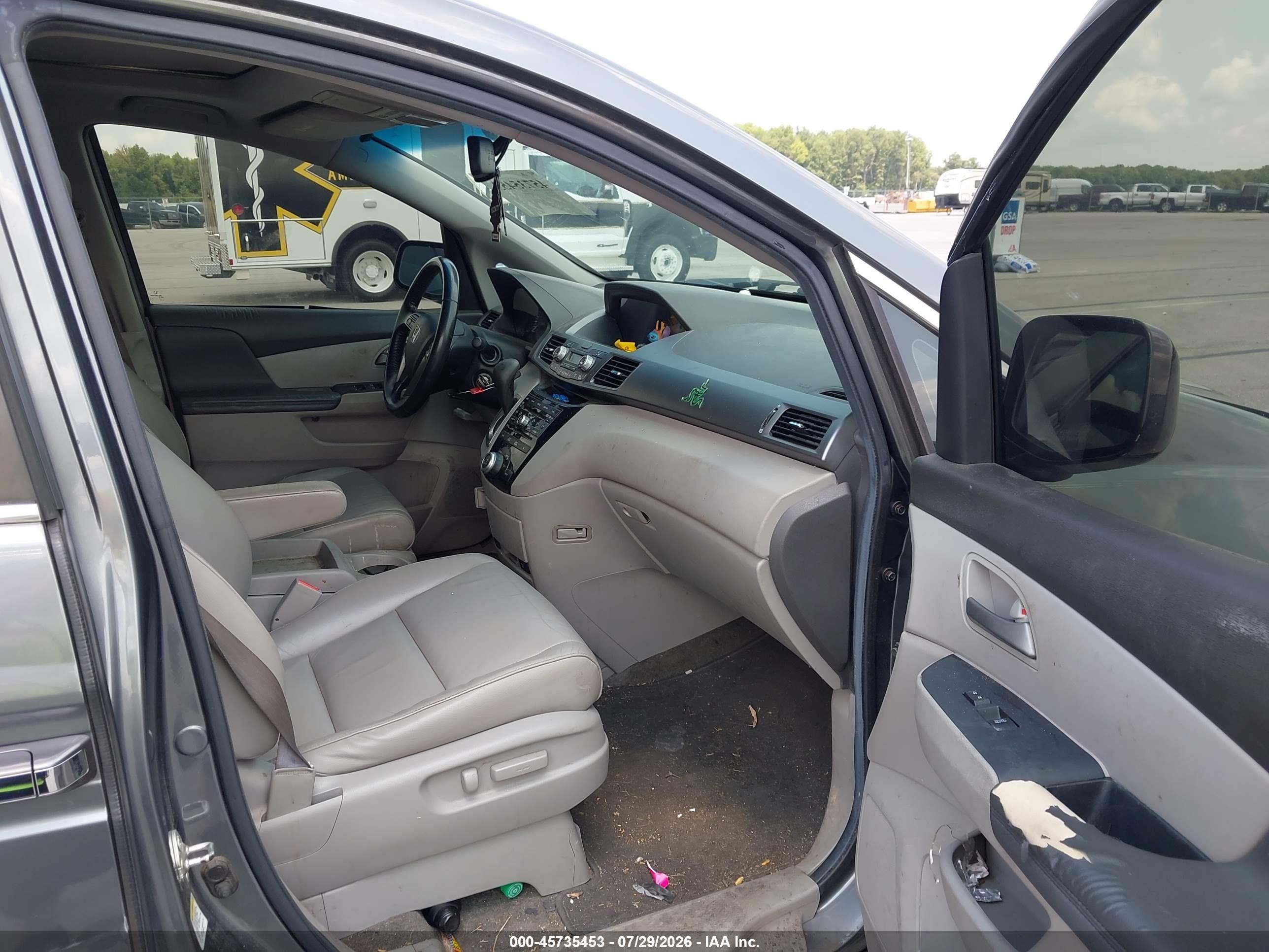 2012 Honda Odyssey Ex-l Gray vin: 5FNRL5H68CB100728