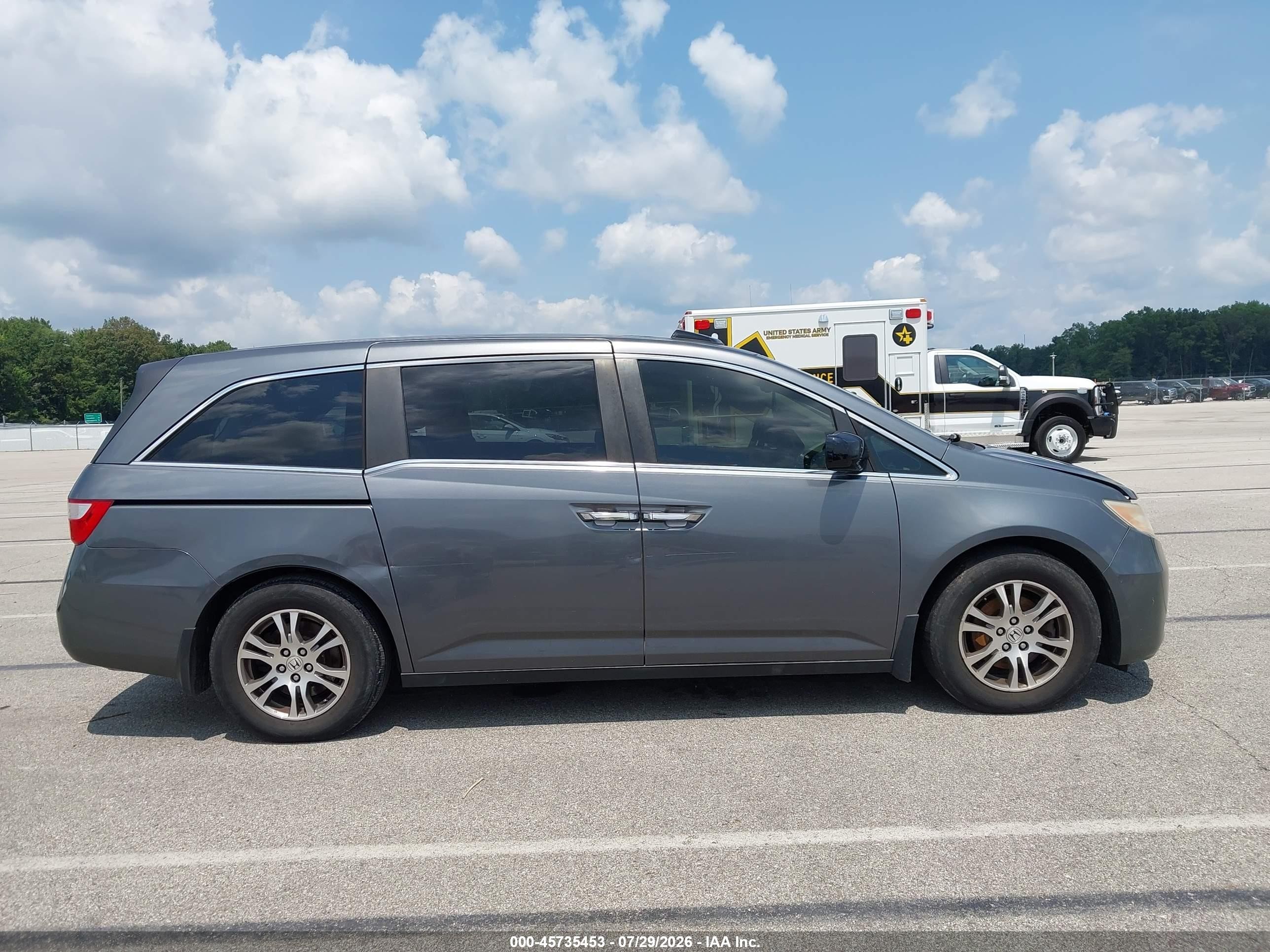 2012 Honda Odyssey Ex-l Gray vin: 5FNRL5H68CB100728