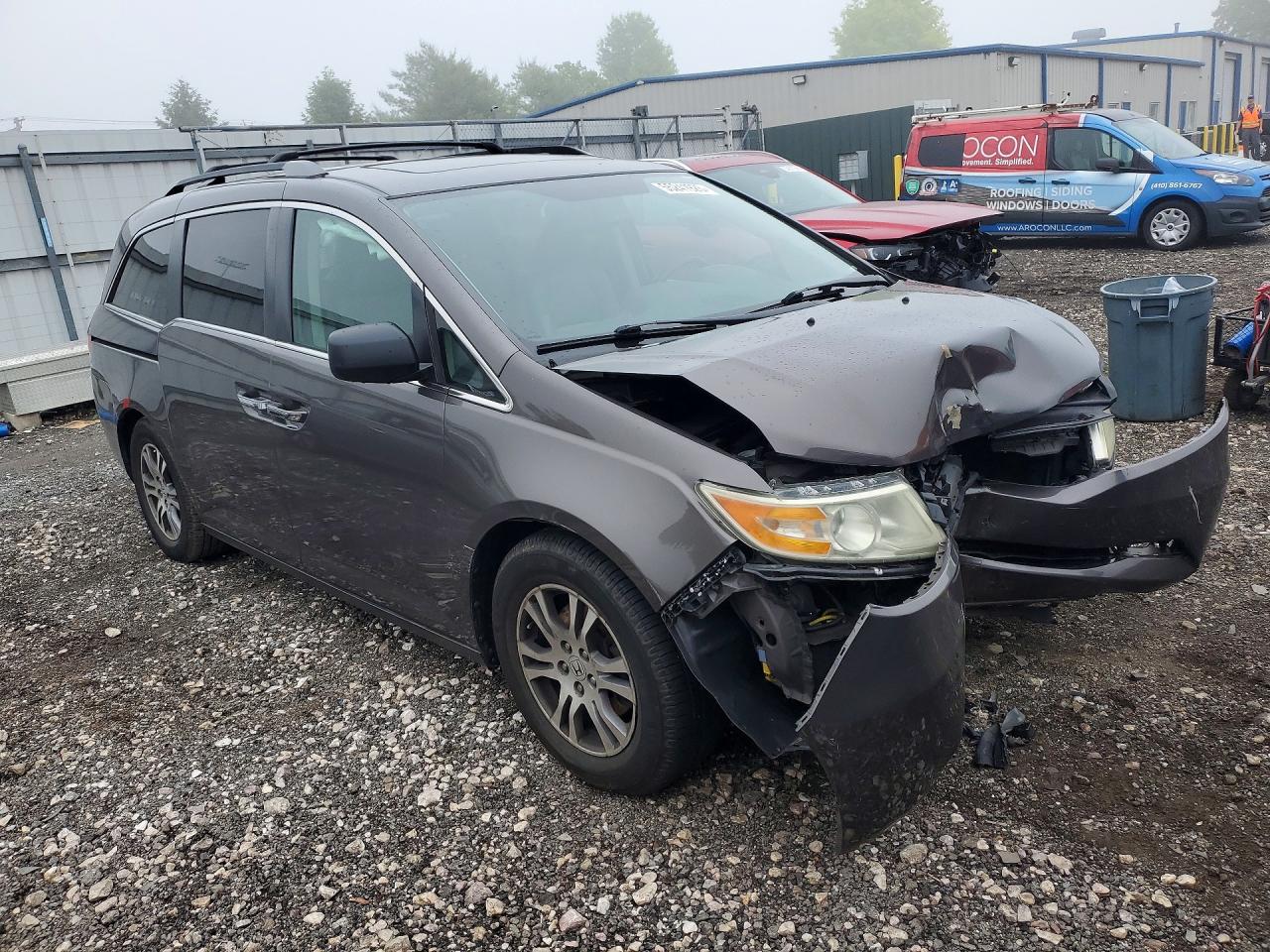 2013 Honda Odyssey Exl Gray vin: 5FNRL5H68DB014059