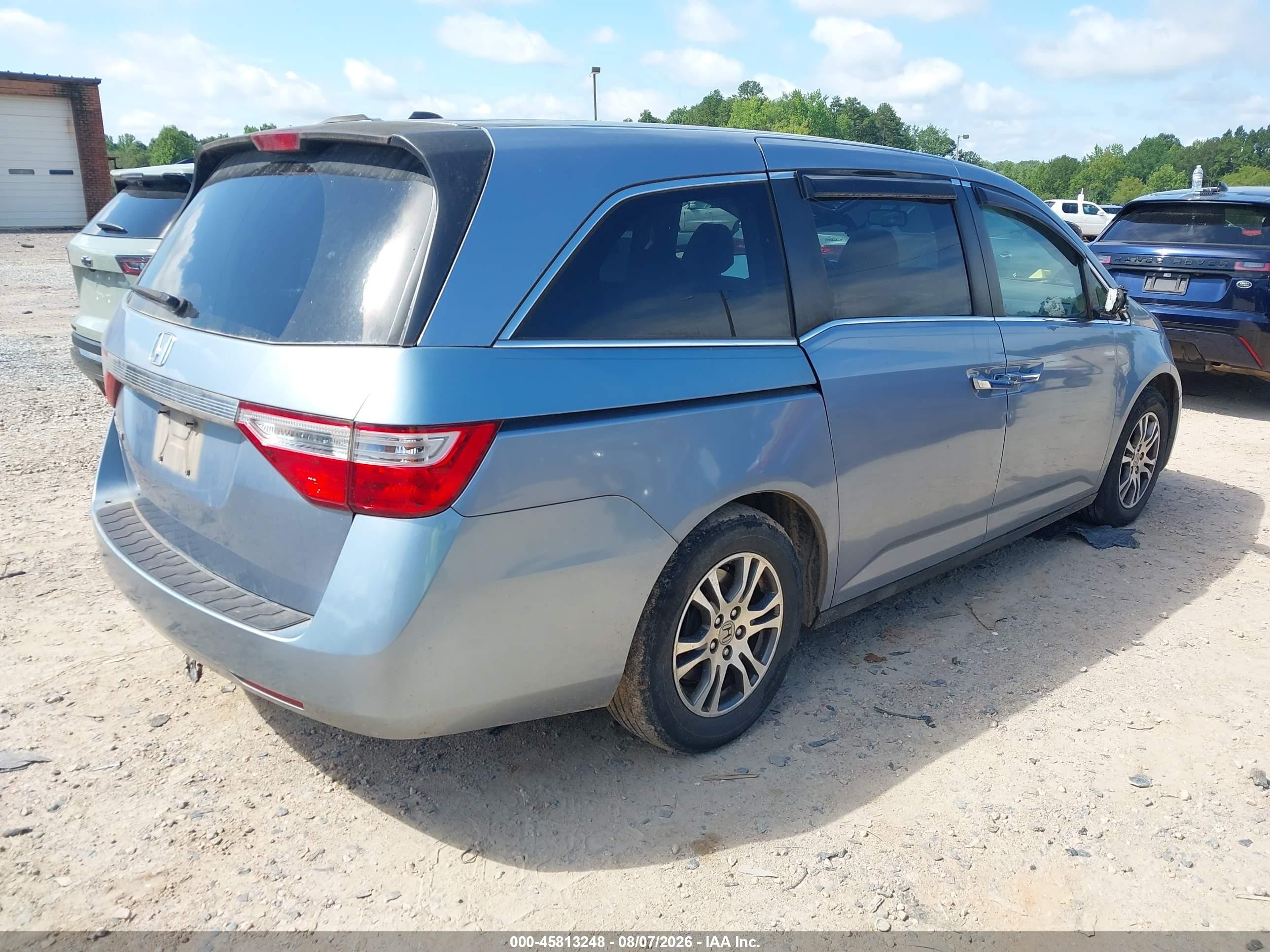 2013 Honda Odyssey Ex-l Light Blue vin: 5FNRL5H68DB017737