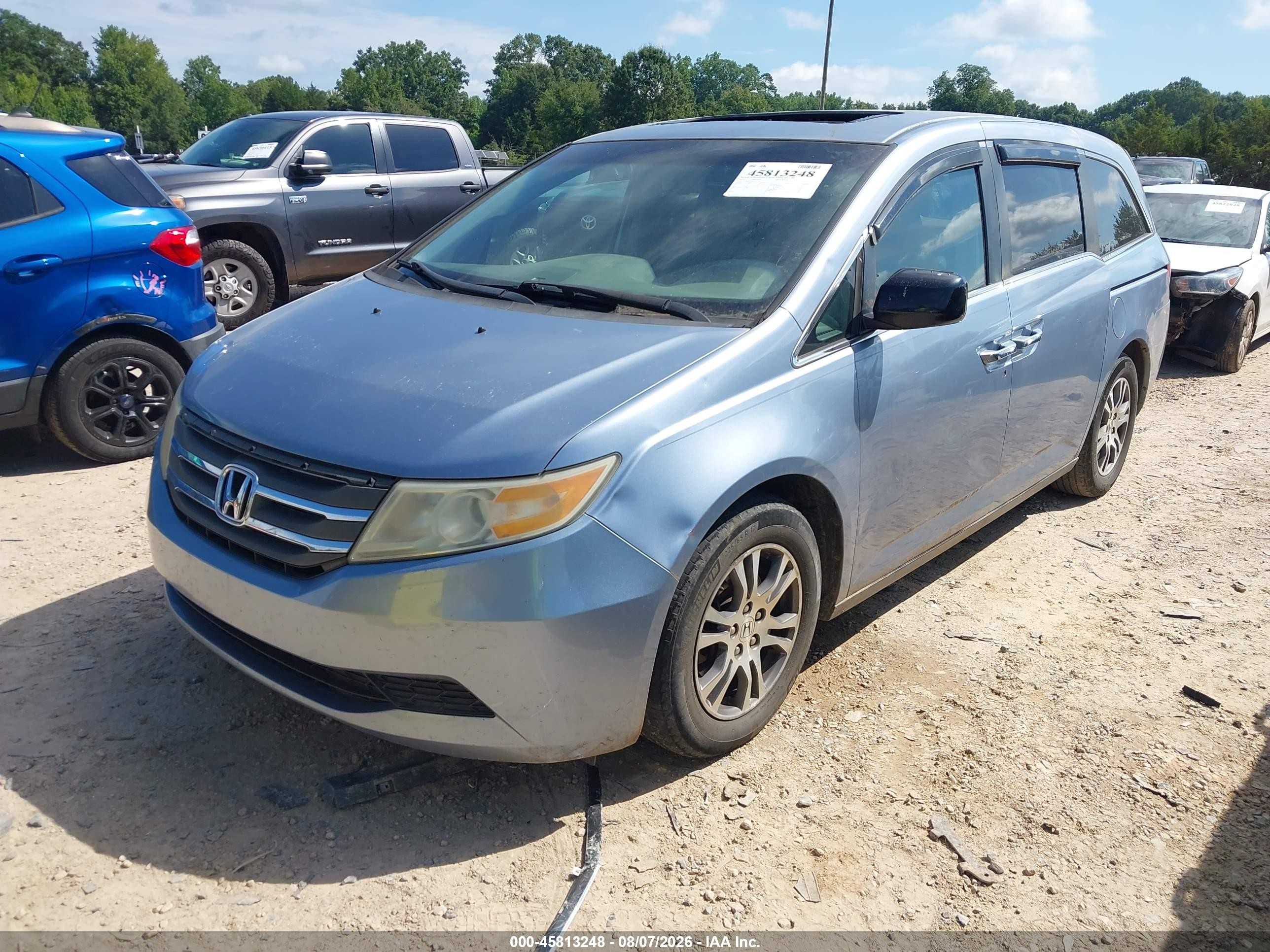 2013 Honda Odyssey Ex-l Light Blue vin: 5FNRL5H68DB017737