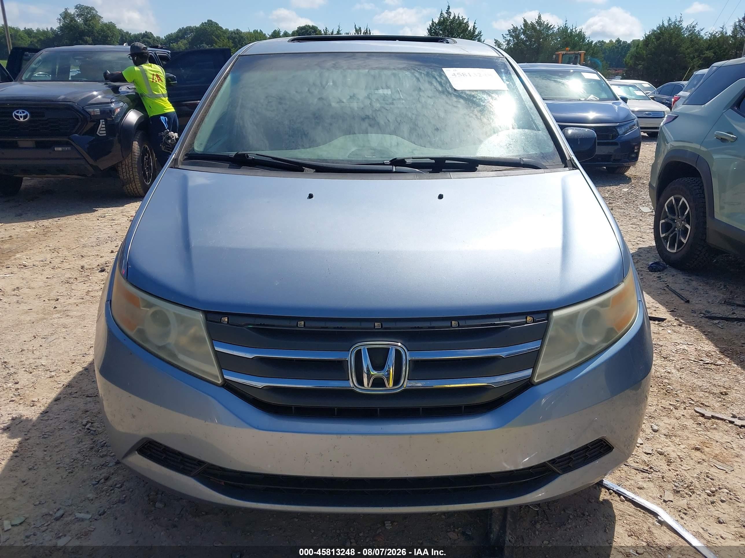 2013 Honda Odyssey Ex-l Light Blue vin: 5FNRL5H68DB017737