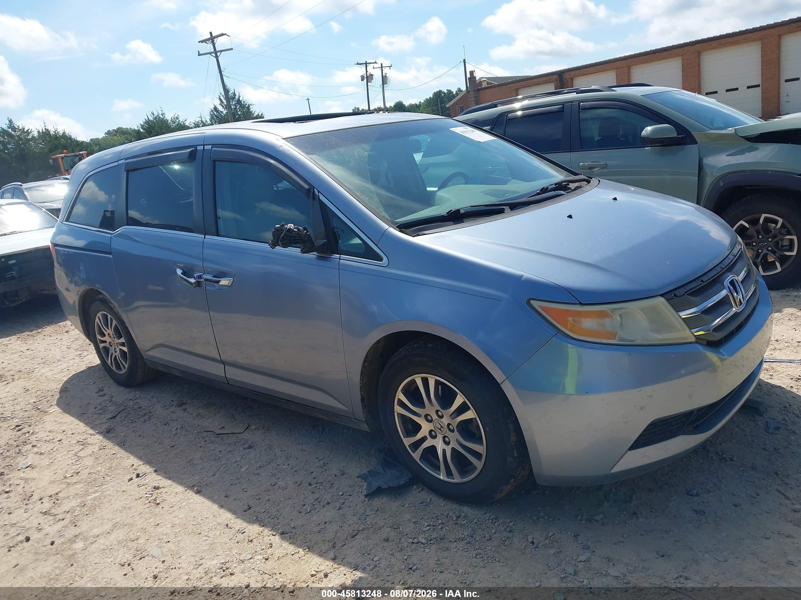 2013 Honda Odyssey Ex-l Light Blue vin: 5FNRL5H68DB017737