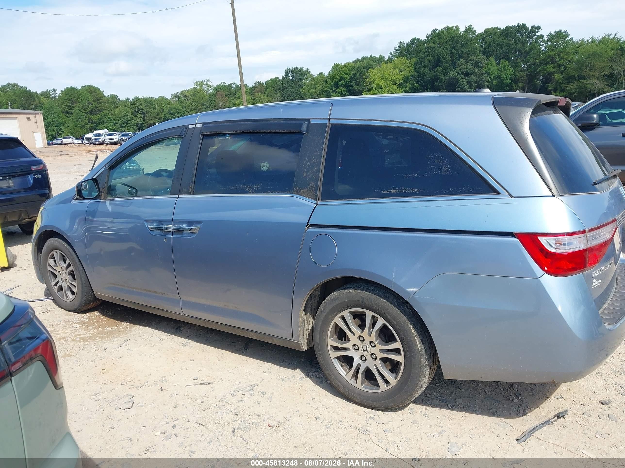 2013 Honda Odyssey Ex-l Light Blue vin: 5FNRL5H68DB017737