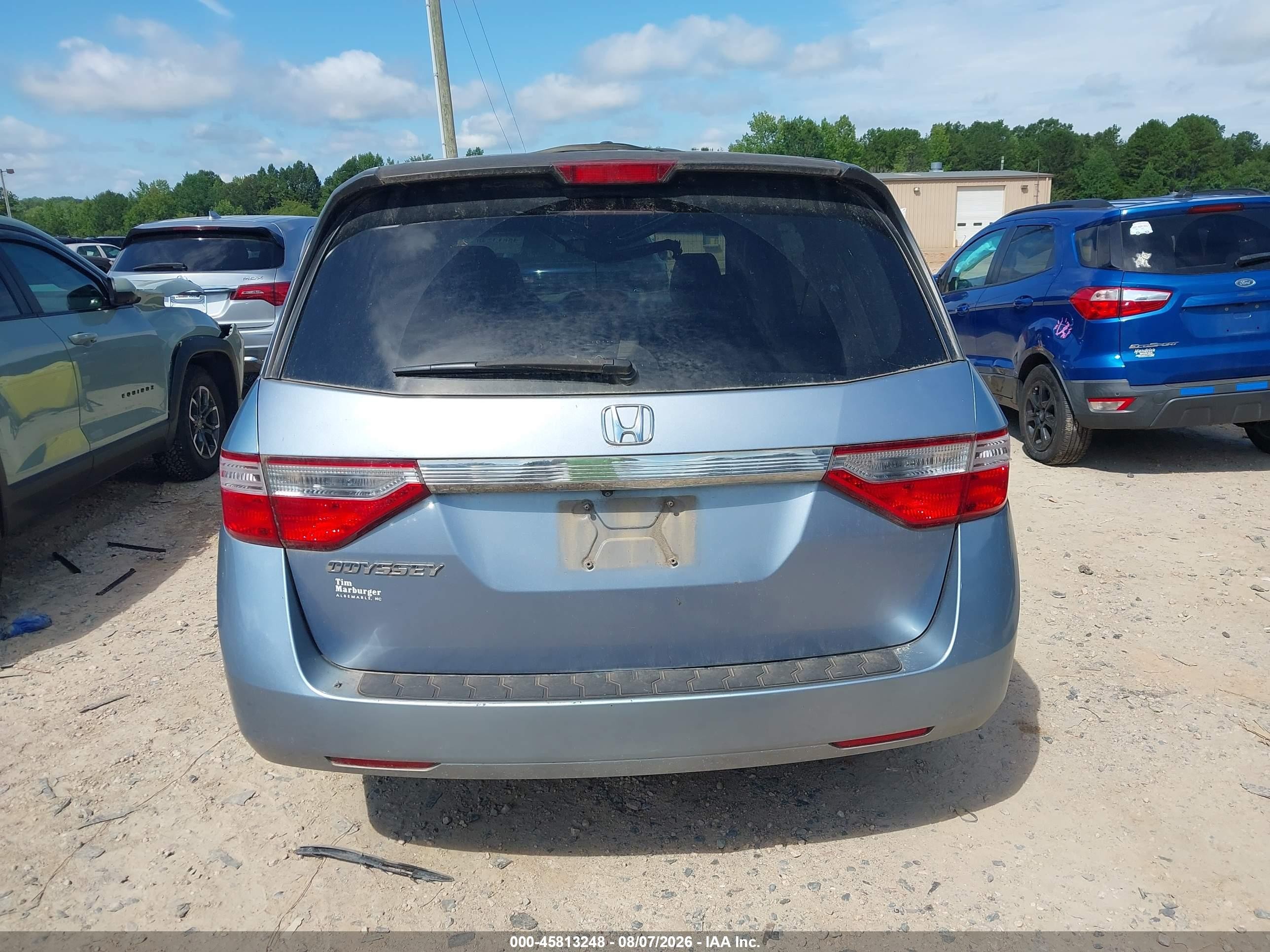 2013 Honda Odyssey Ex-l Light Blue vin: 5FNRL5H68DB017737