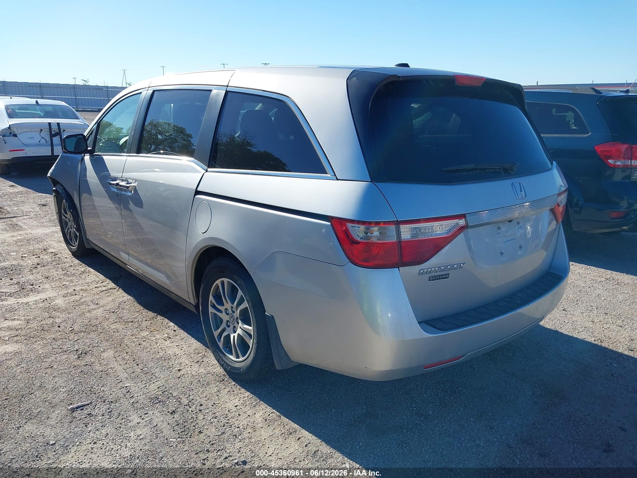 2013 Honda Odyssey Ex-l Silver vin: 5FNRL5H68DB018726
