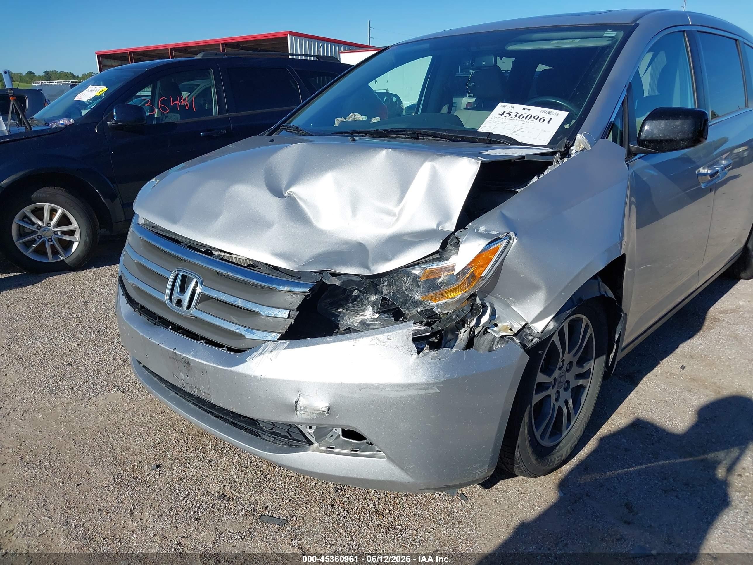 2013 Honda Odyssey Ex-l Silver vin: 5FNRL5H68DB018726