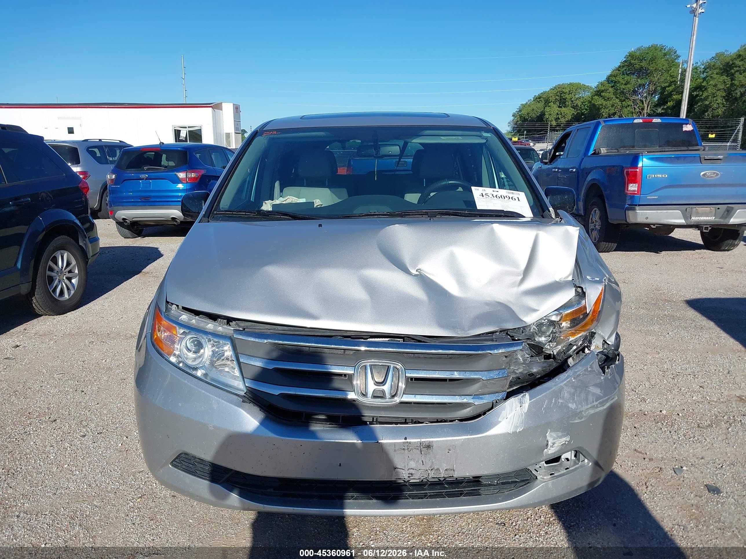 2013 Honda Odyssey Ex-l Silver vin: 5FNRL5H68DB018726