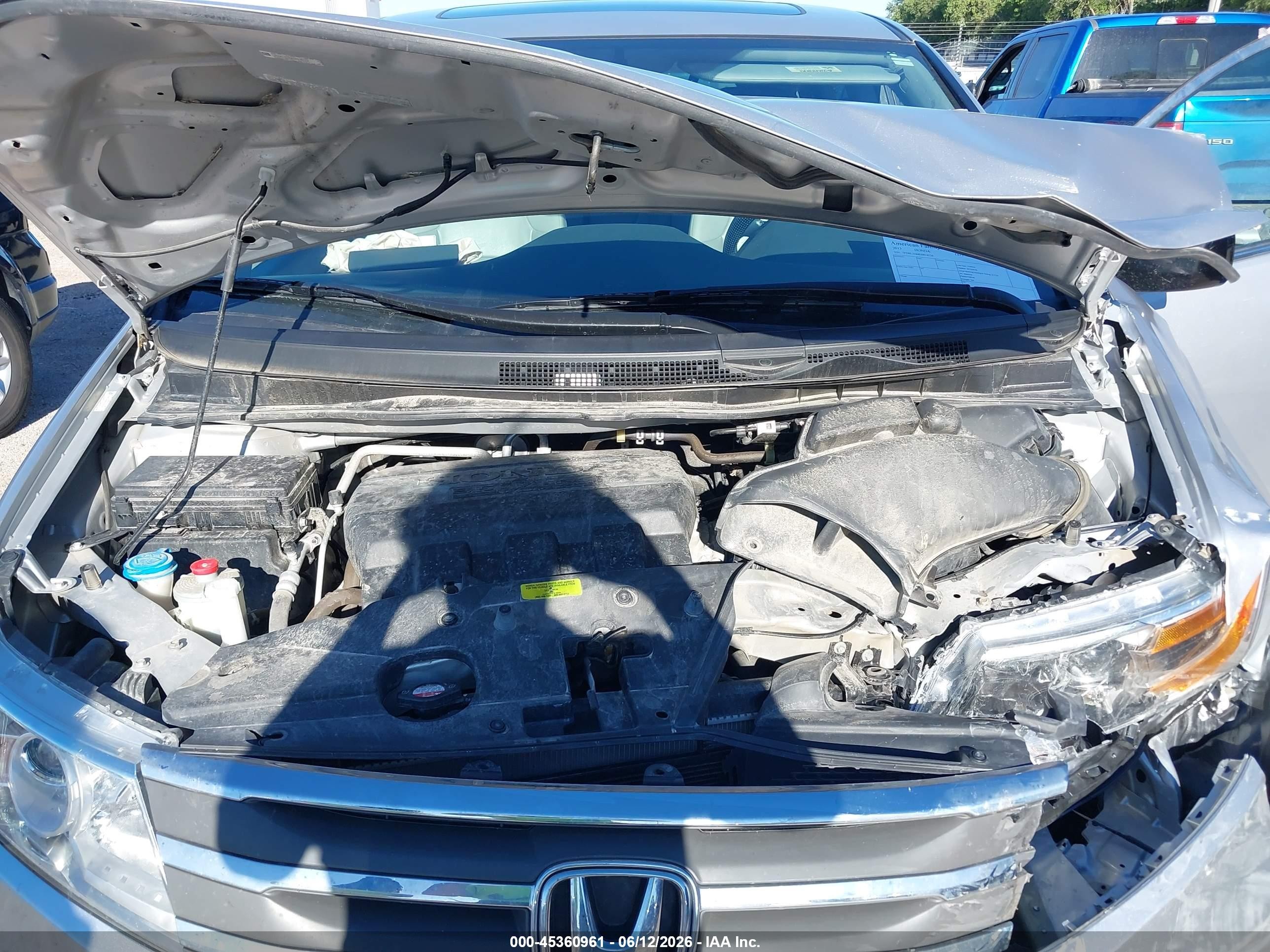 2013 Honda Odyssey Ex-l Silver vin: 5FNRL5H68DB018726