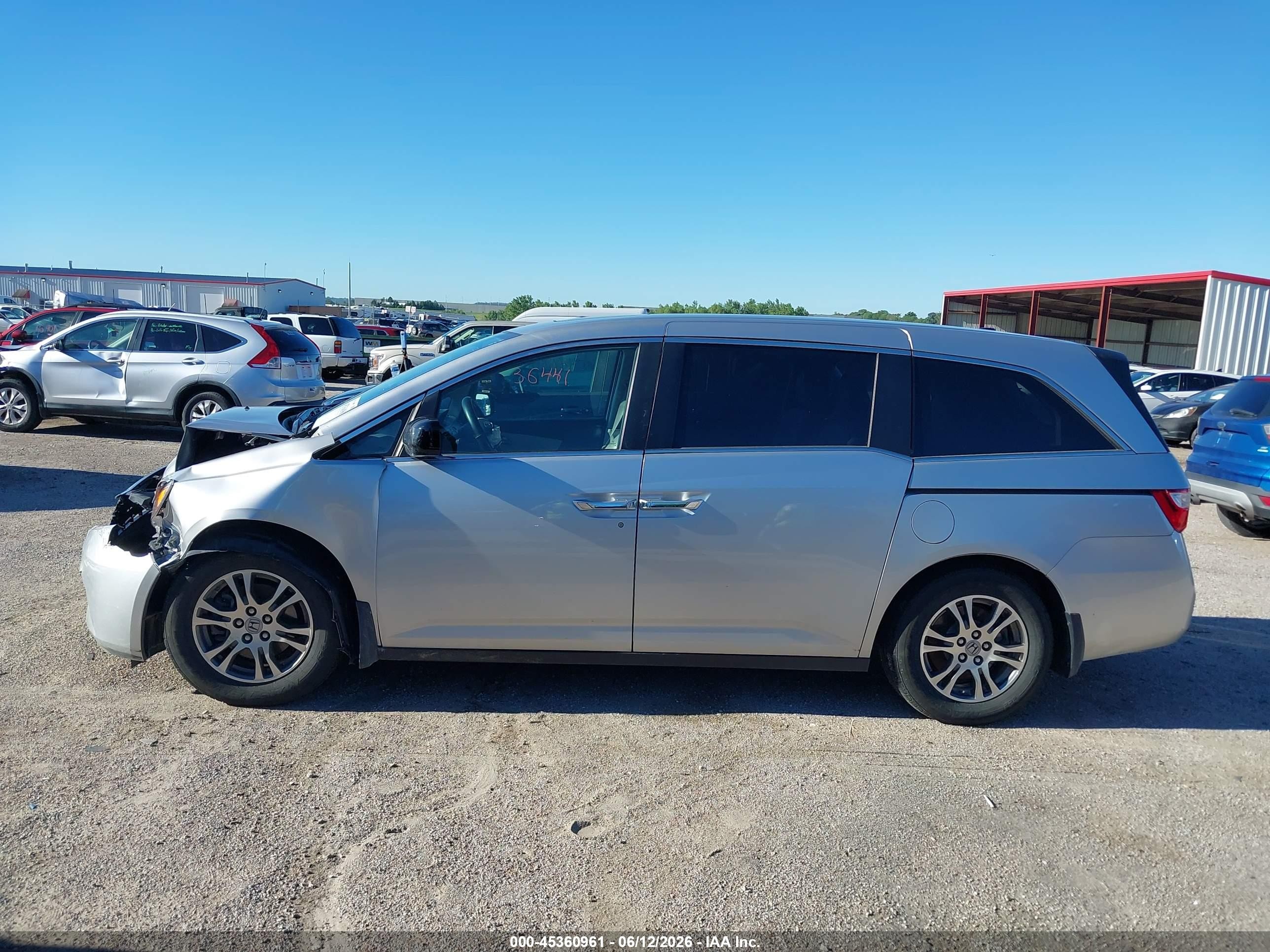 2013 Honda Odyssey Ex-l Silver vin: 5FNRL5H68DB018726
