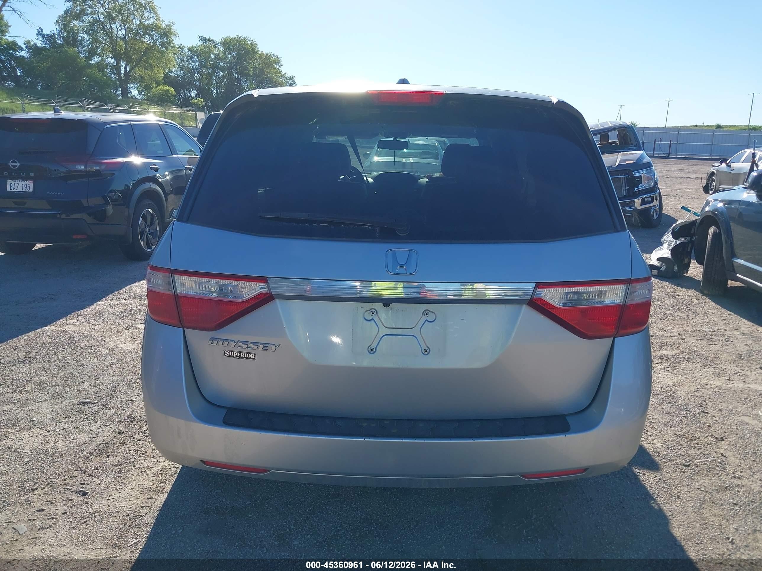 2013 Honda Odyssey Ex-l Silver vin: 5FNRL5H68DB018726