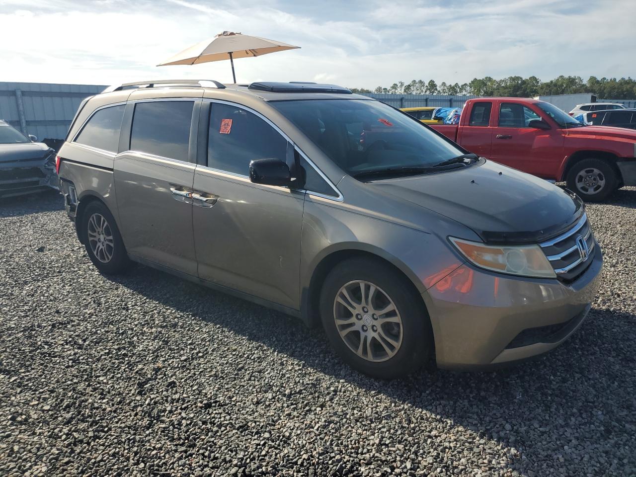 2013 Honda Odyssey Exl Tan vin: 5FNRL5H68DB022632