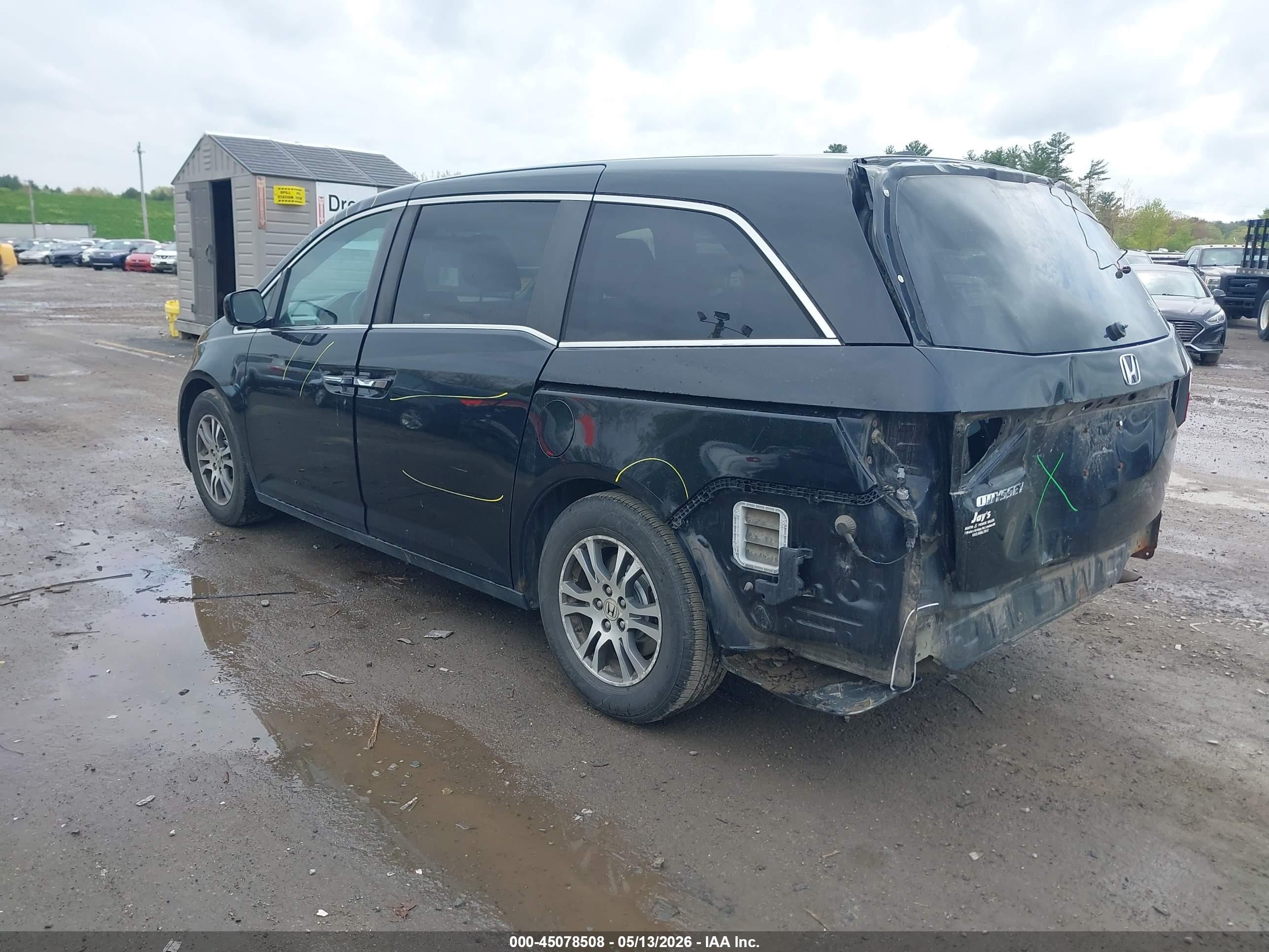 2013 Honda Odyssey Ex-l Черный vin: 5FNRL5H68DB030519