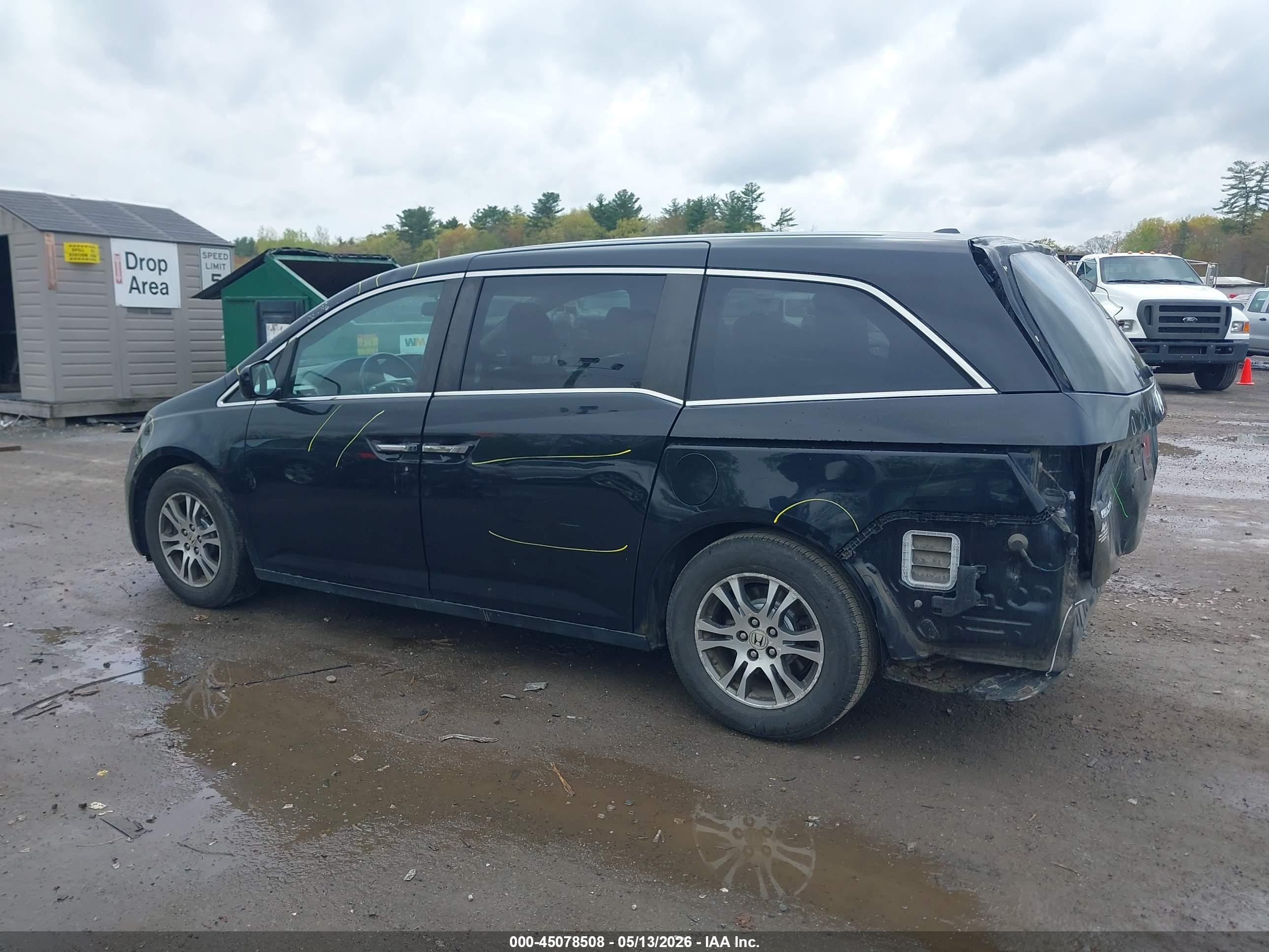 2013 Honda Odyssey Ex-l Черный vin: 5FNRL5H68DB030519