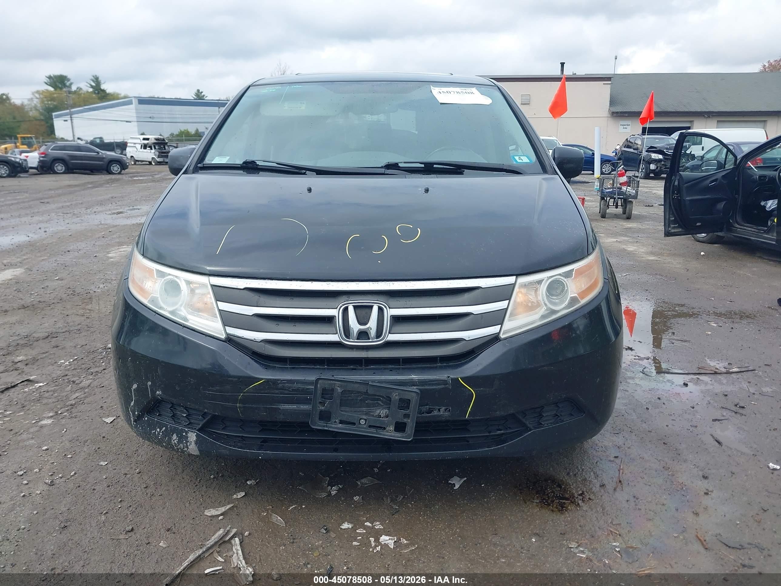 2013 Honda Odyssey Ex-l Черный vin: 5FNRL5H68DB030519