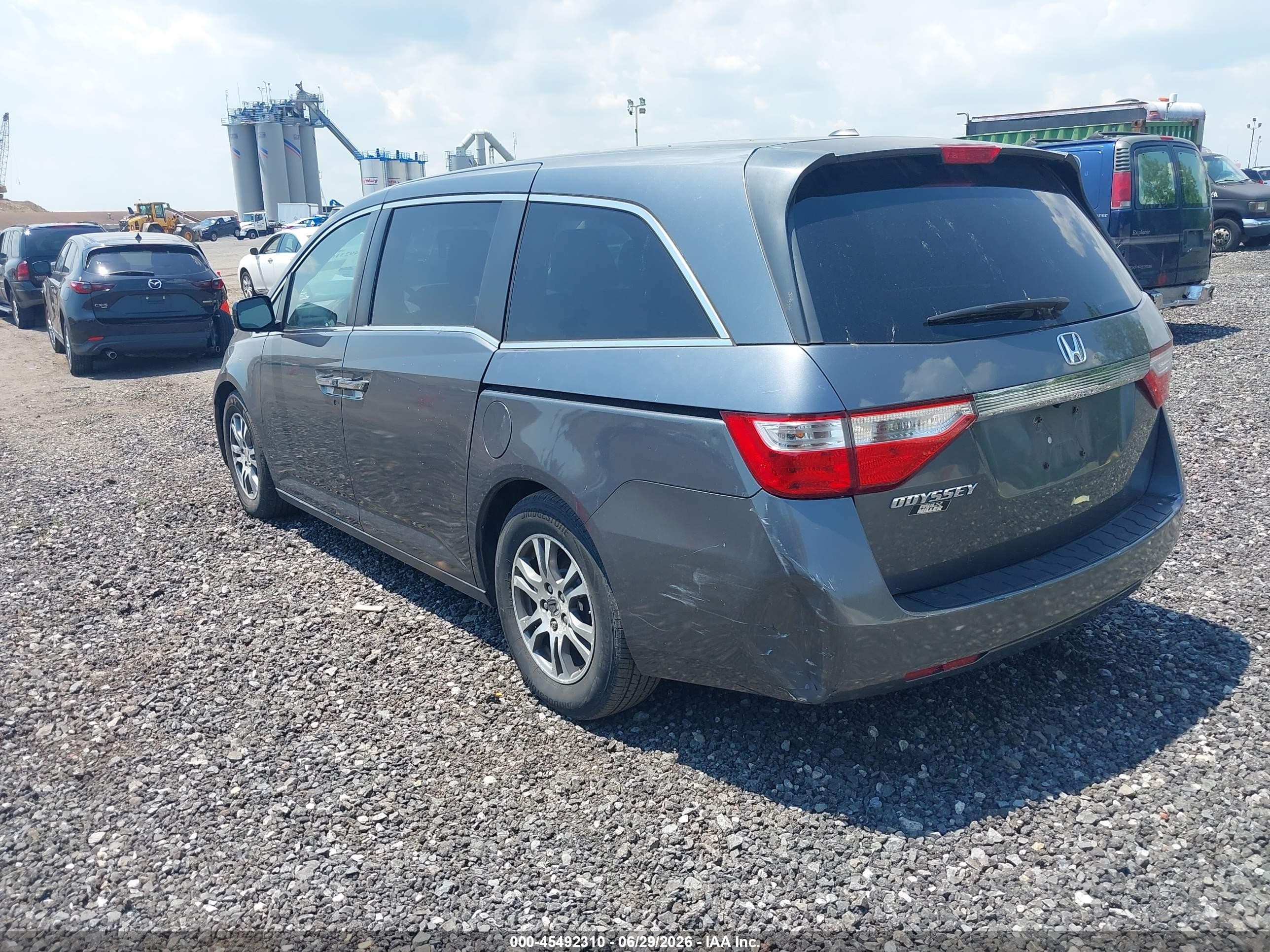 2013 Honda Odyssey Ex-l Gray vin: 5FNRL5H68DB040788