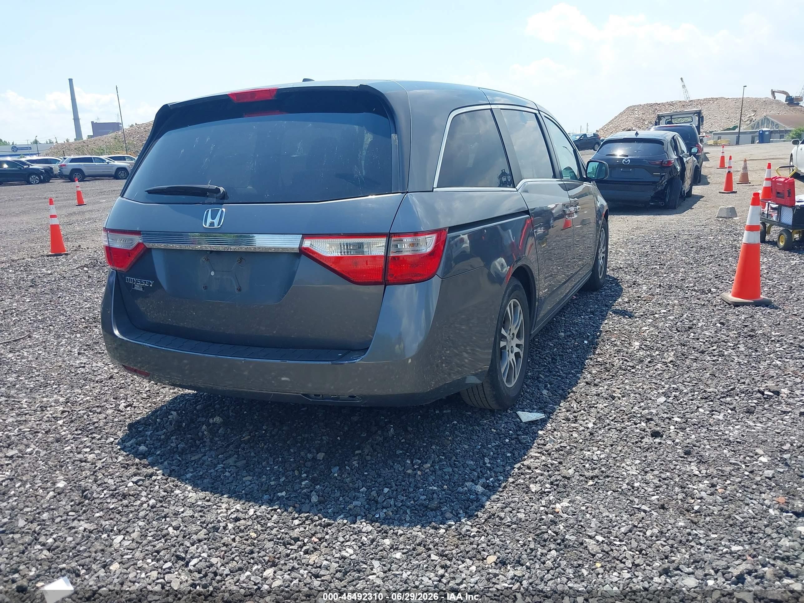2013 Honda Odyssey Ex-l Gray vin: 5FNRL5H68DB040788