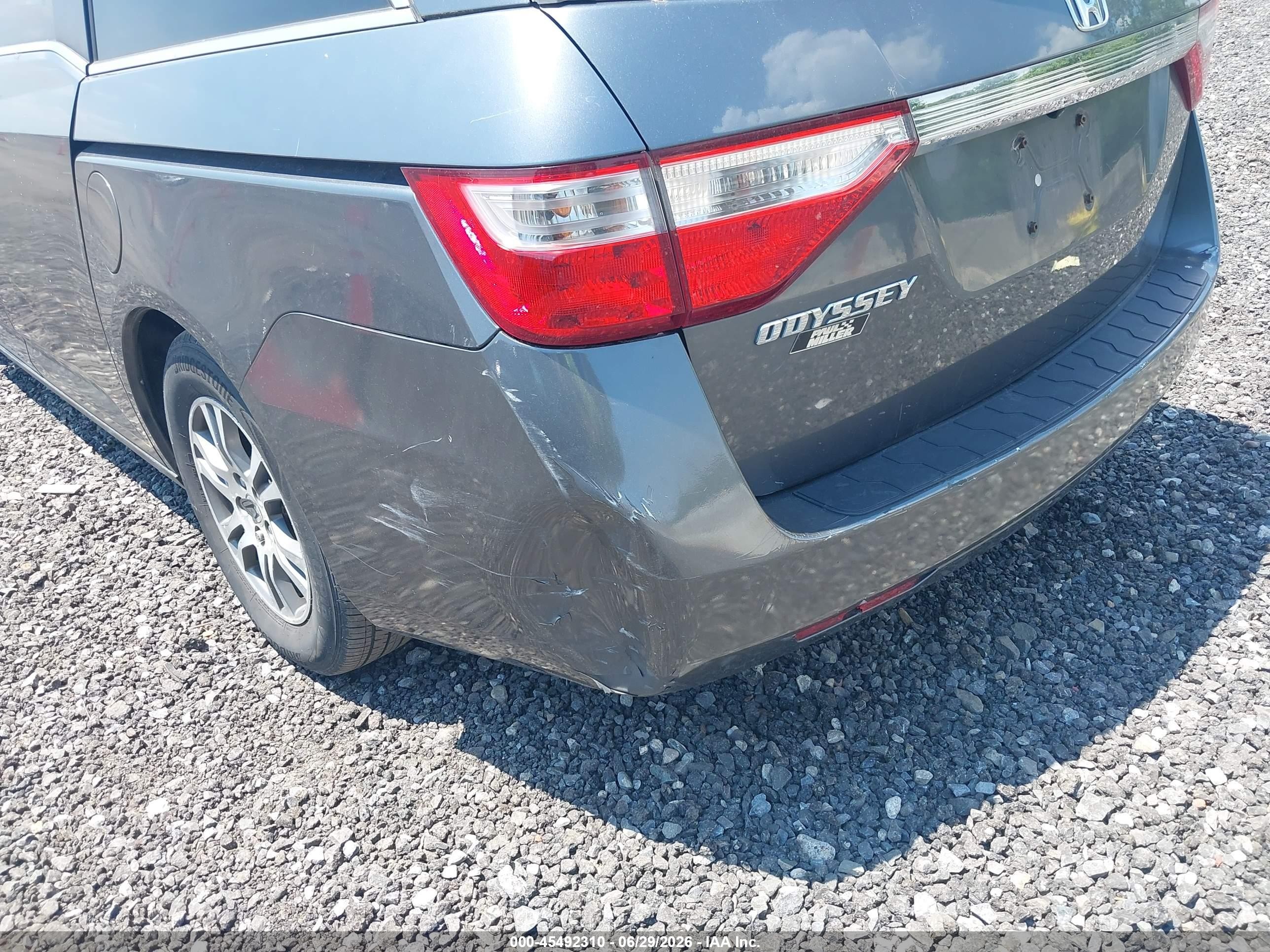 2013 Honda Odyssey Ex-l Gray vin: 5FNRL5H68DB040788