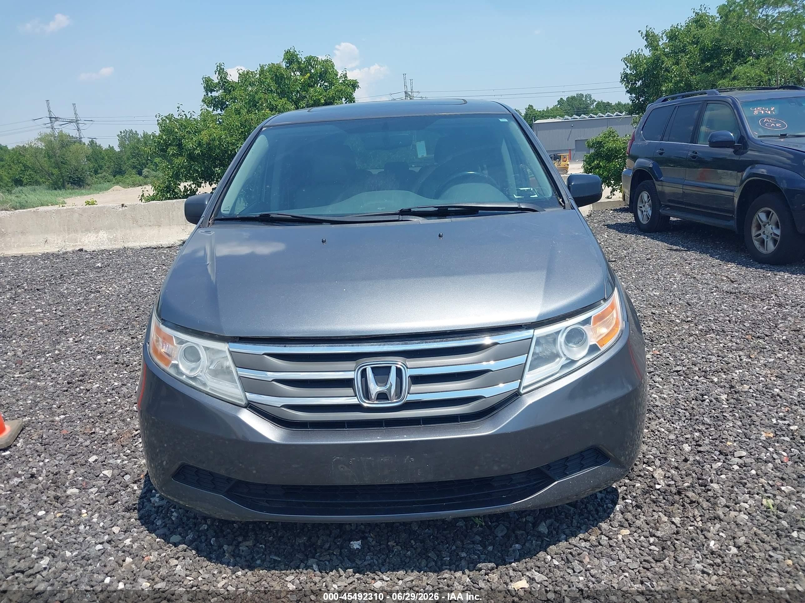 2013 Honda Odyssey Ex-l Gray vin: 5FNRL5H68DB040788