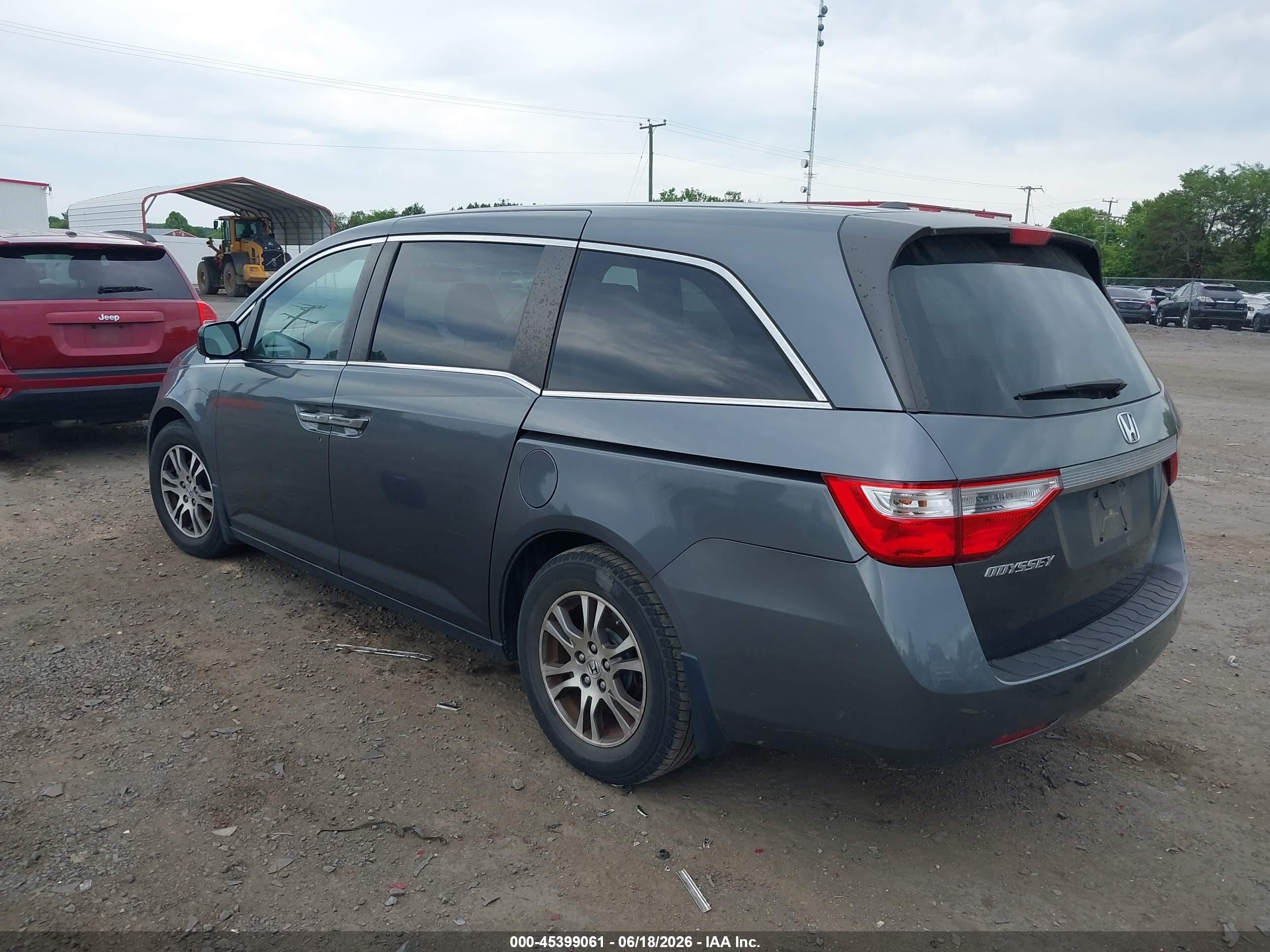 2013 Honda Odyssey Ex-l Gray vin: 5FNRL5H68DB047465