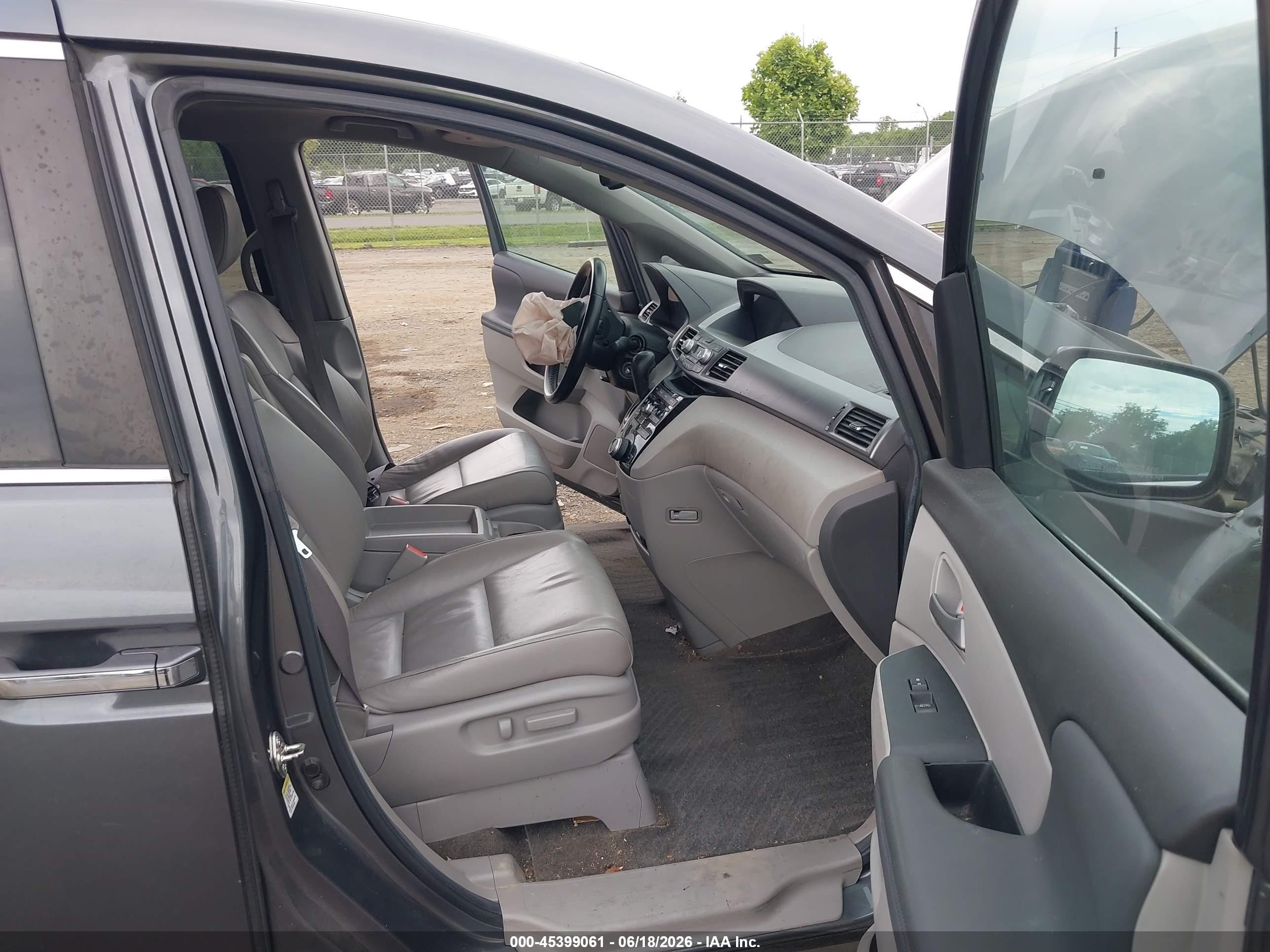 2013 Honda Odyssey Ex-l Gray vin: 5FNRL5H68DB047465
