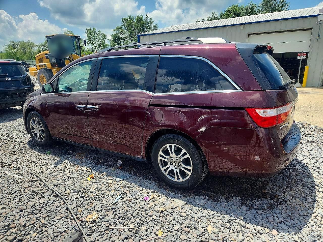 2013 Honda Odyssey Exl Burgundy vin: 5FNRL5H68DB061060