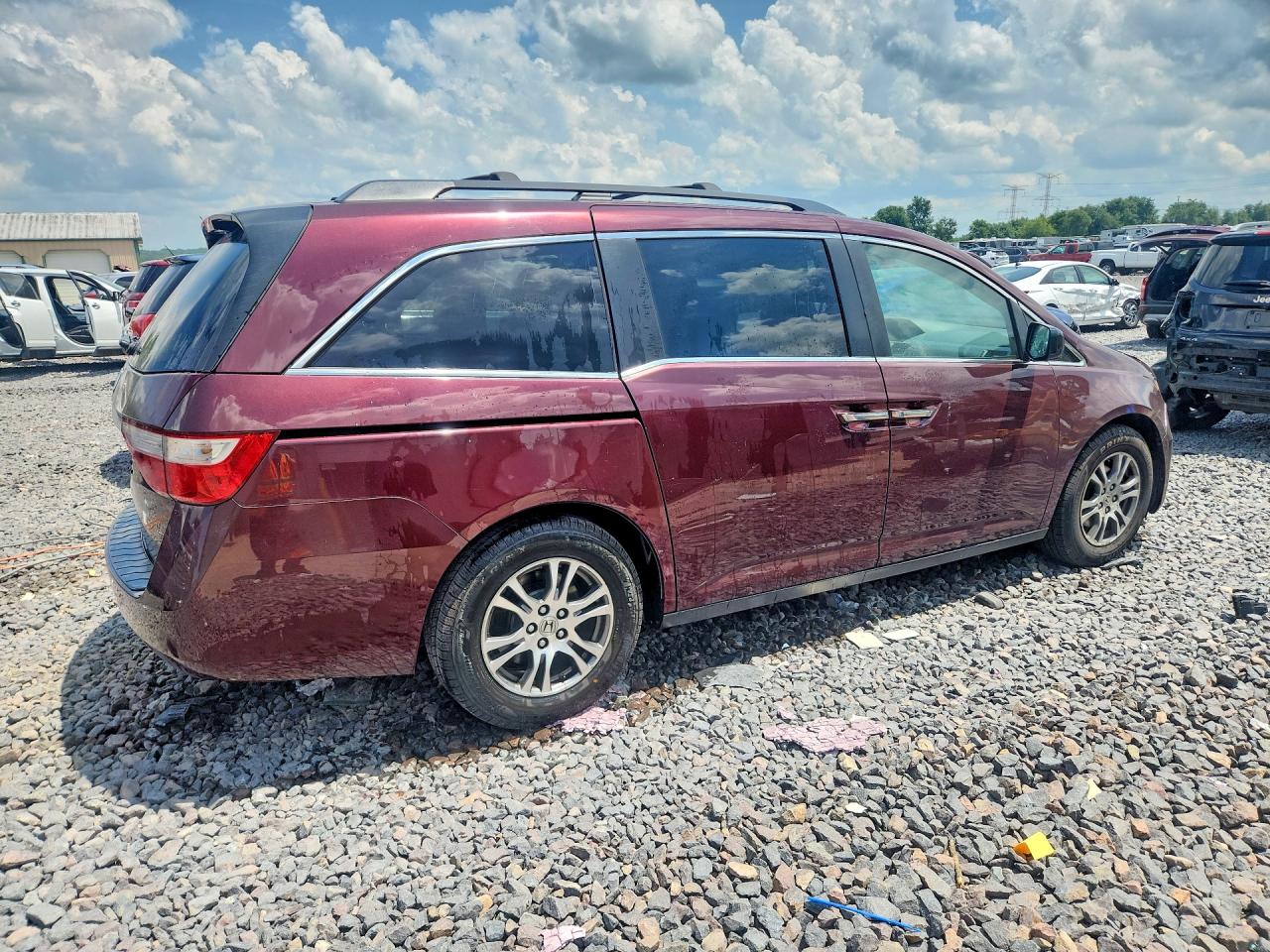 2013 Honda Odyssey Exl Burgundy vin: 5FNRL5H68DB061060