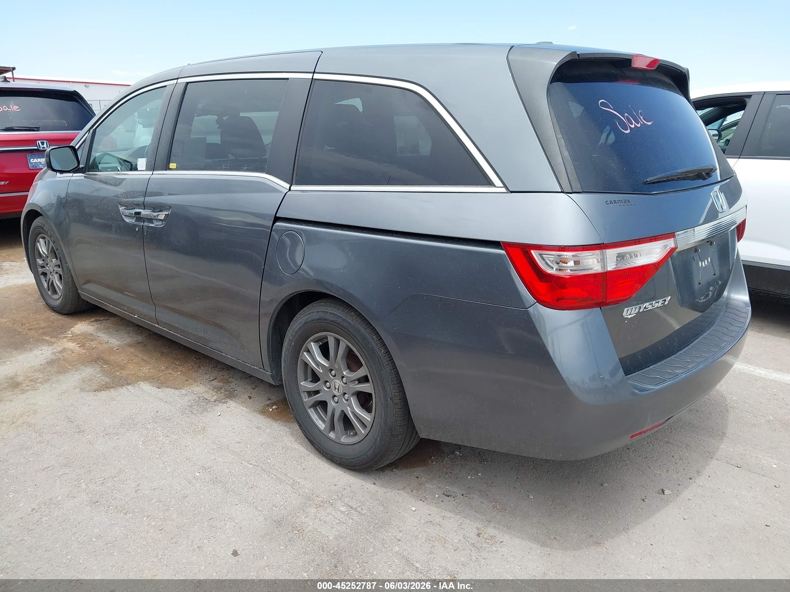 2013 Honda Odyssey Ex-l Gray vin: 5FNRL5H68DB065027
