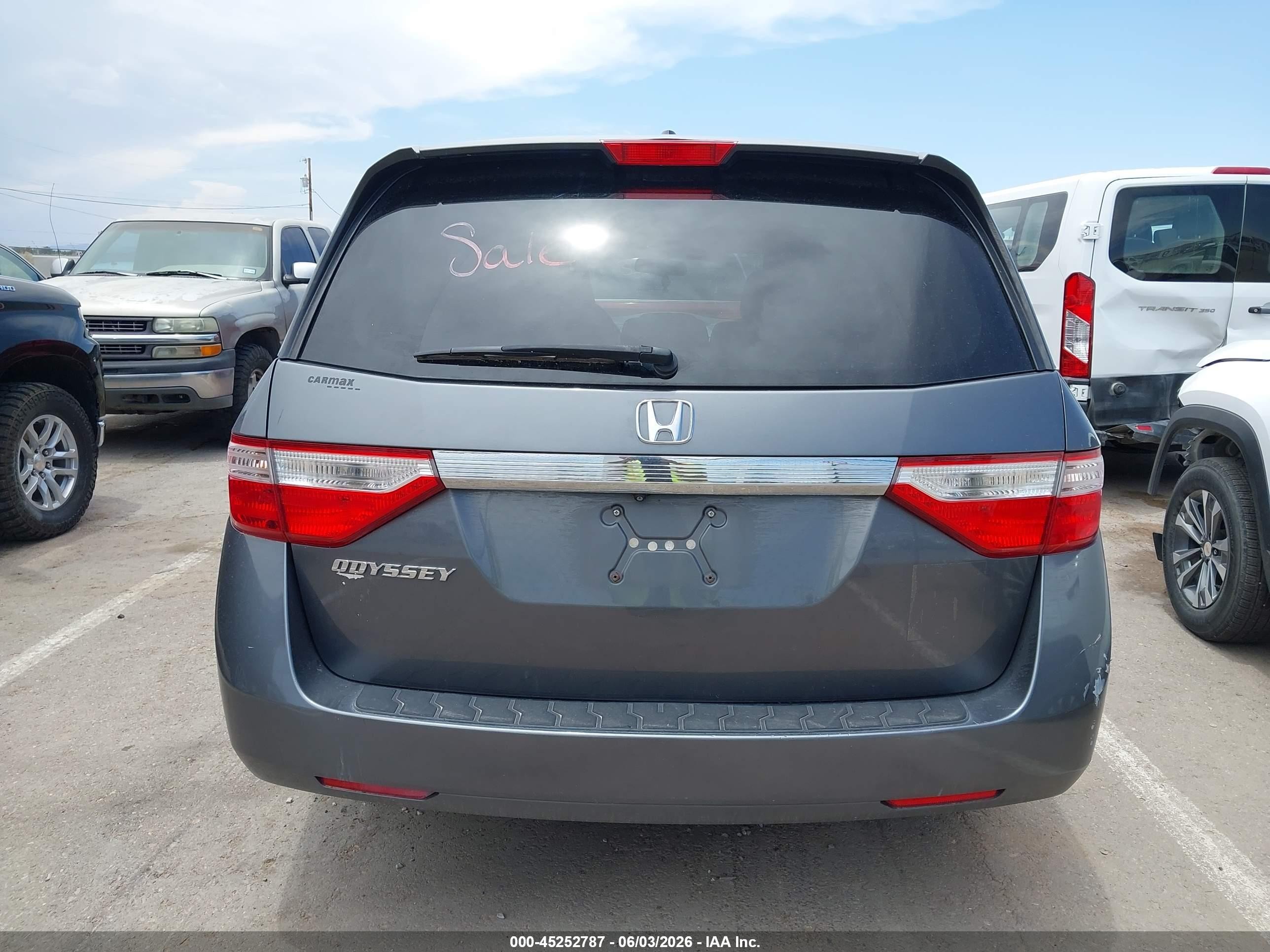 2013 Honda Odyssey Ex-l Gray vin: 5FNRL5H68DB065027