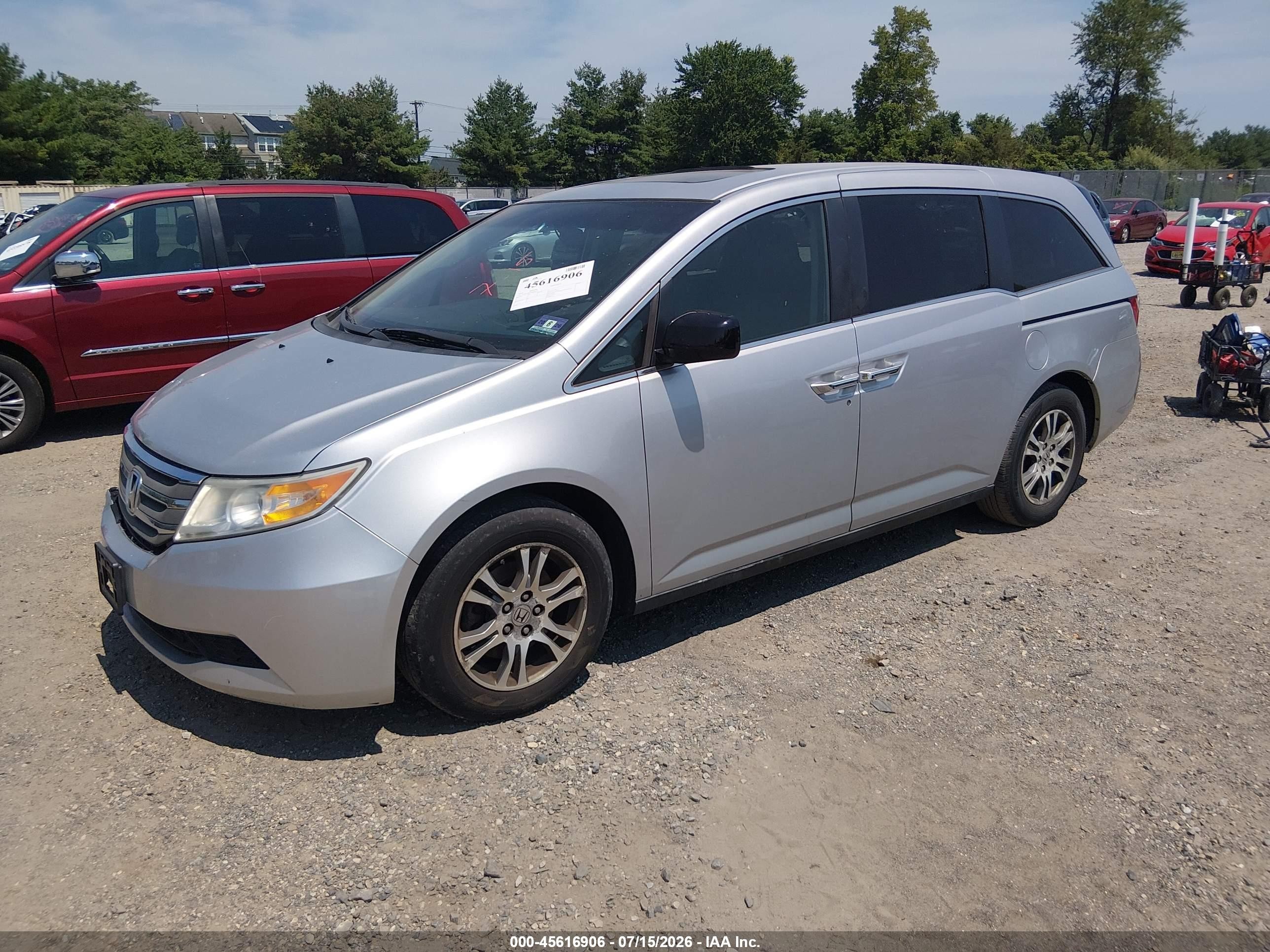 2013 Honda Odyssey Ex-l Silver vin: 5FNRL5H68DB066551