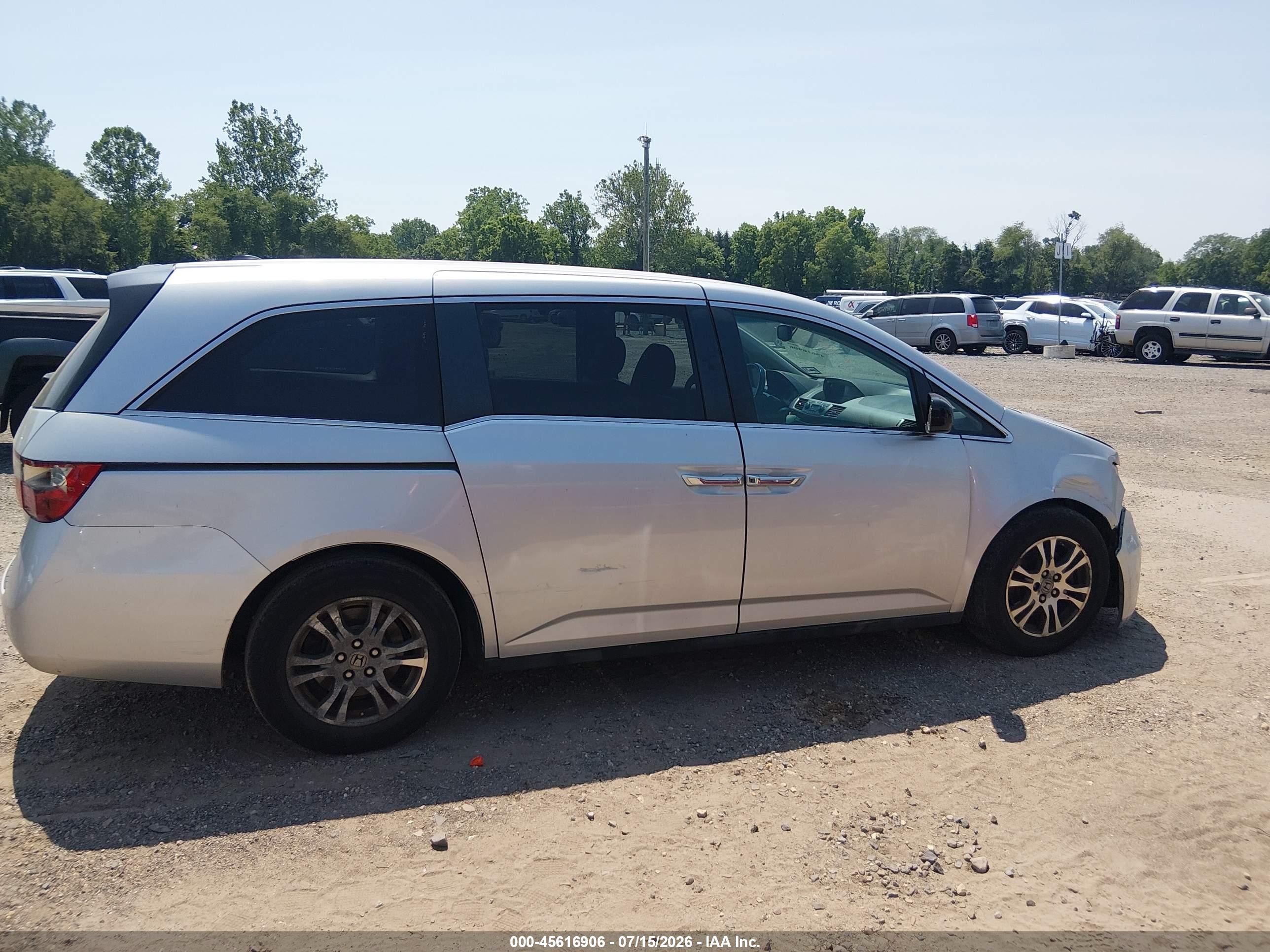 2013 Honda Odyssey Ex-l Silver vin: 5FNRL5H68DB066551