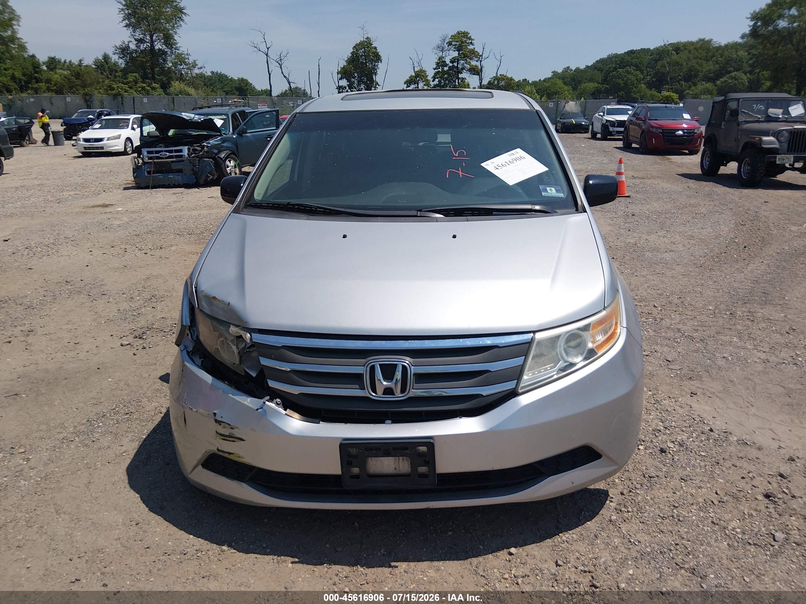 2013 Honda Odyssey Ex-l Silver vin: 5FNRL5H68DB066551