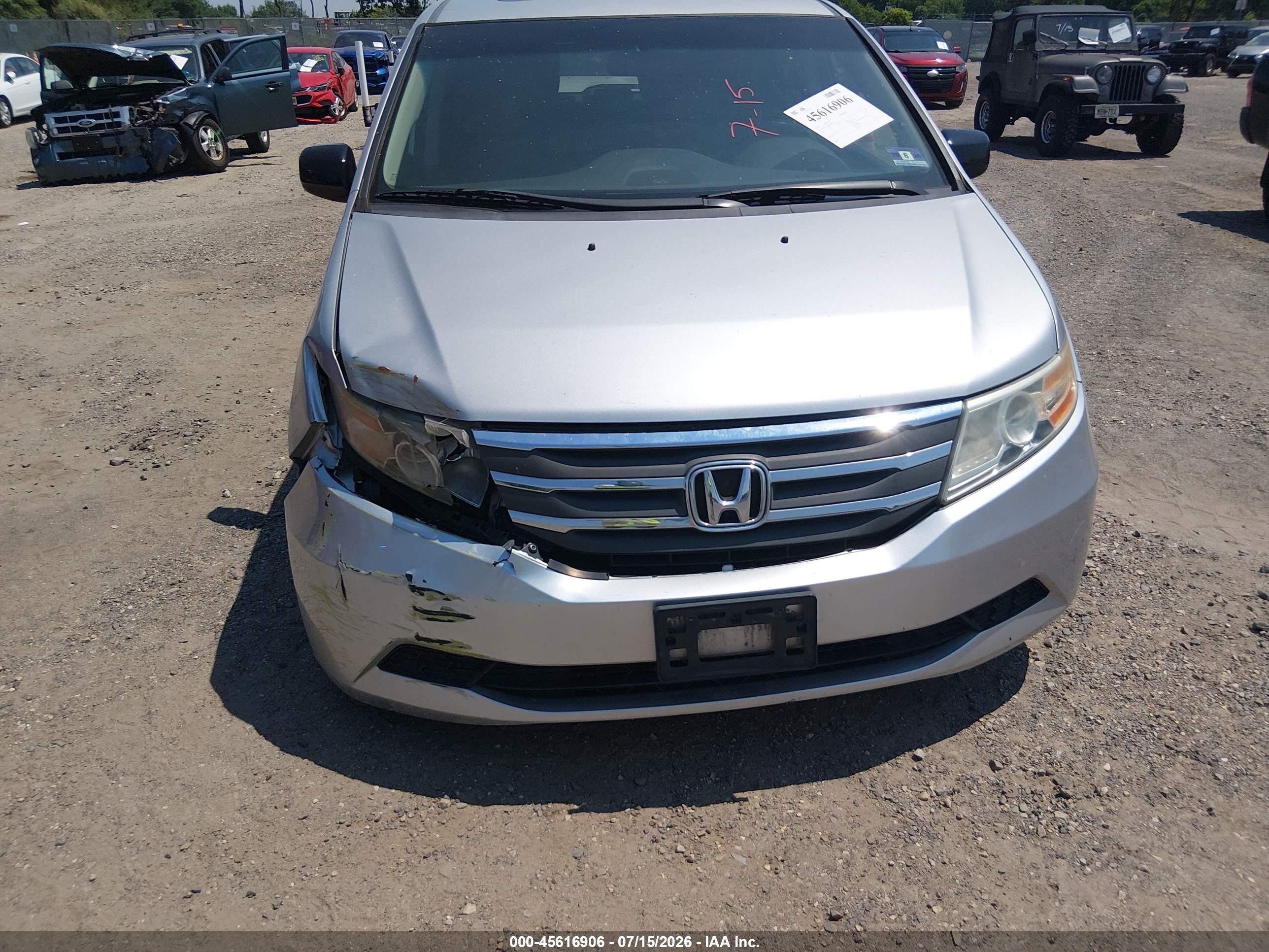 2013 Honda Odyssey Ex-l Silver vin: 5FNRL5H68DB066551