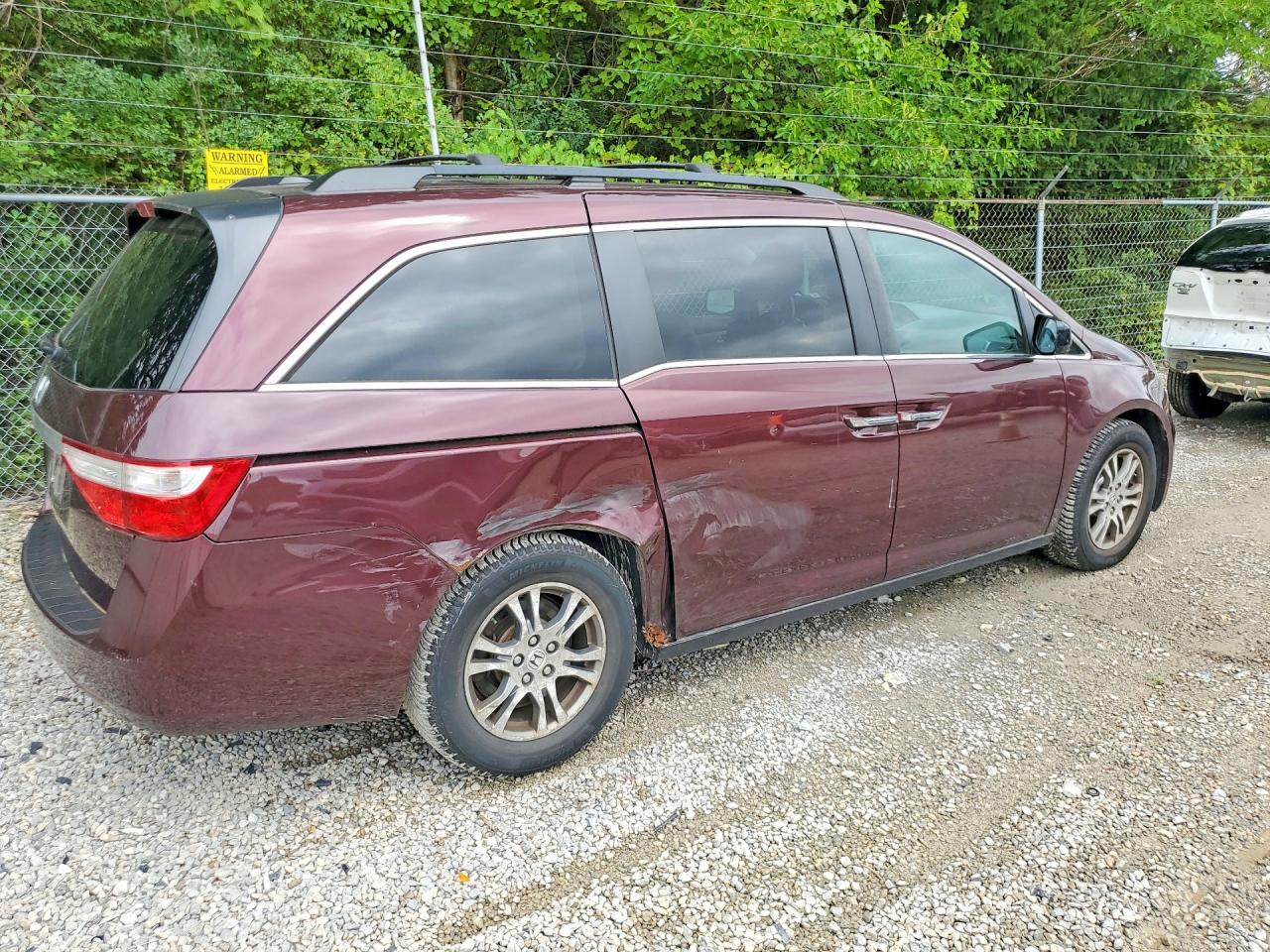 2013 Honda Odyssey Exl Burgundy vin: 5FNRL5H68DB082426