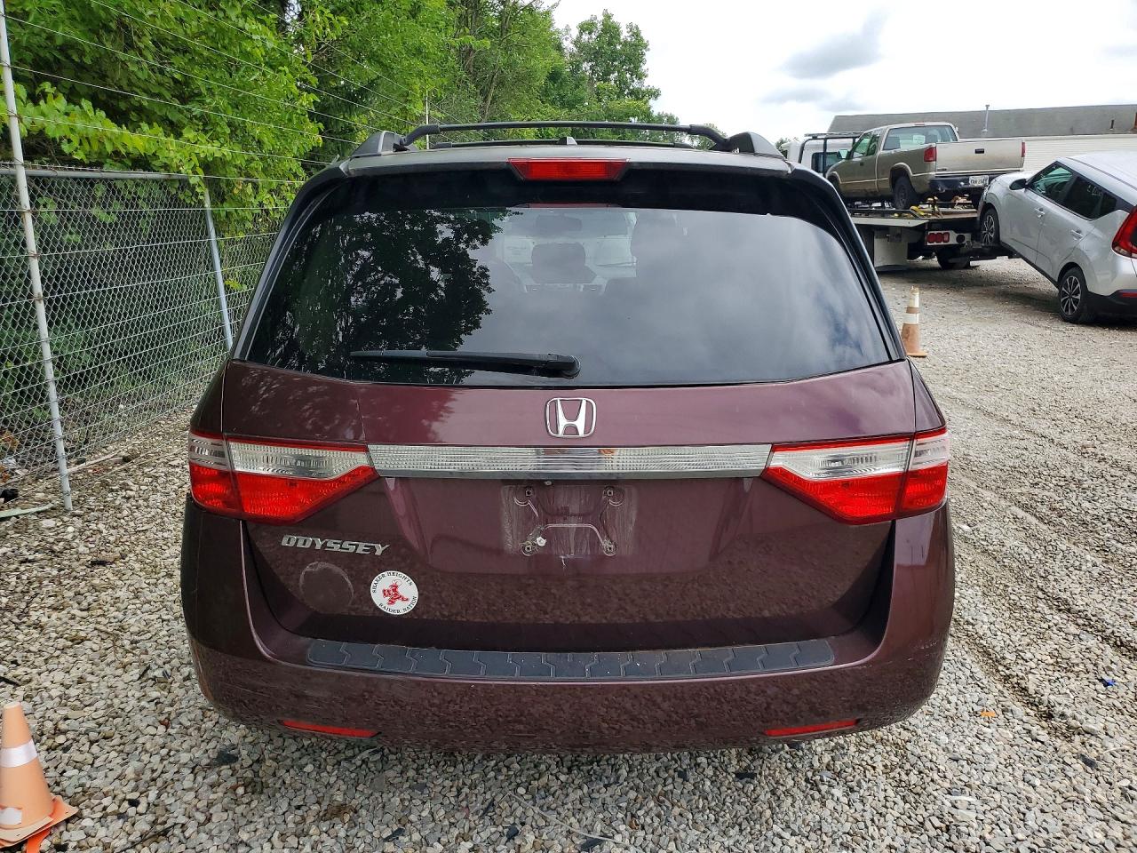 2013 Honda Odyssey Exl Burgundy vin: 5FNRL5H68DB082426