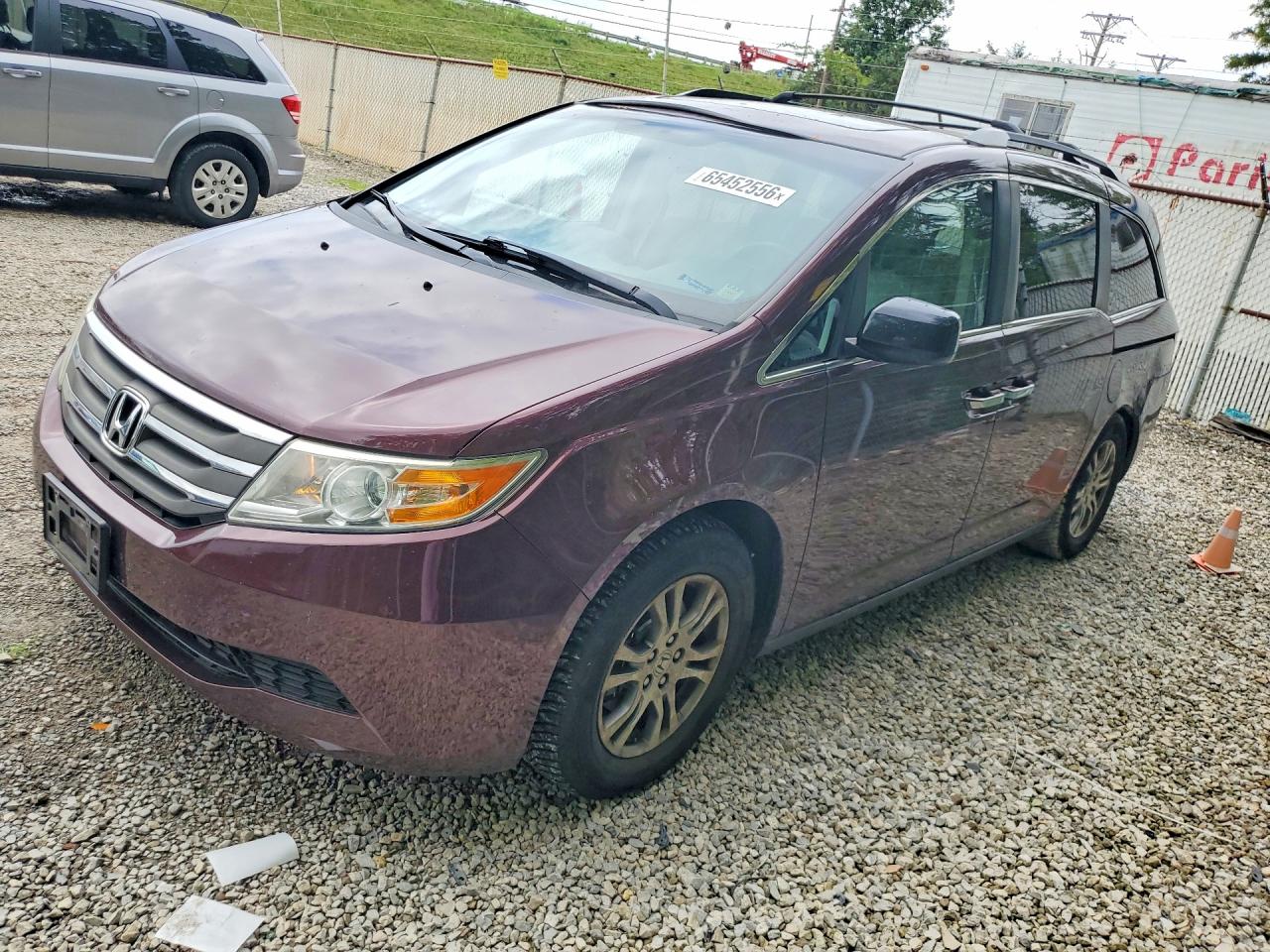 2013 Honda Odyssey Exl Burgundy vin: 5FNRL5H68DB082426