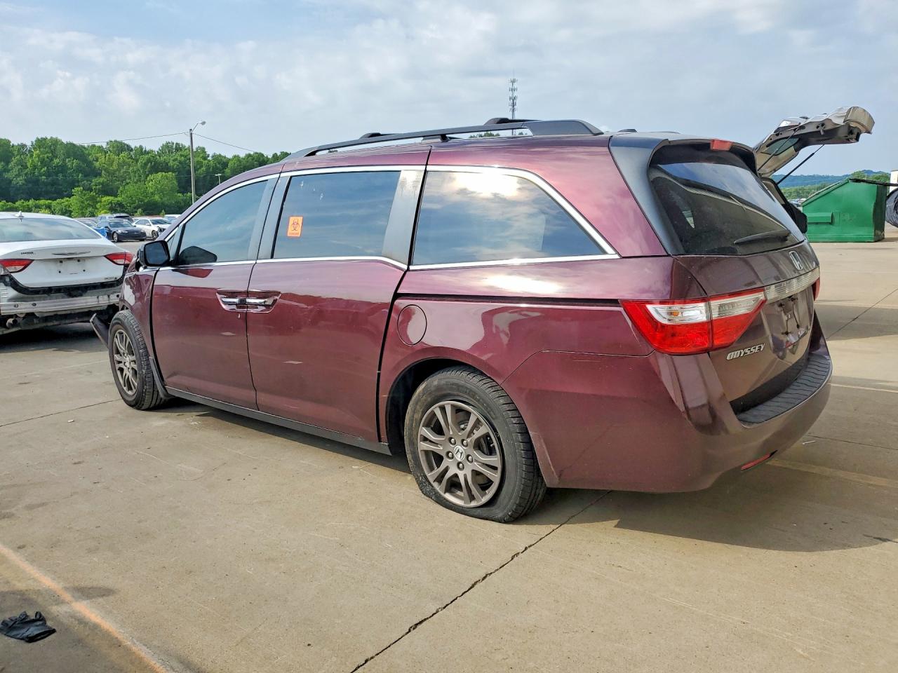 2013 Honda Odyssey Exl Темно-бордовый vin: 5FNRL5H68DB082880