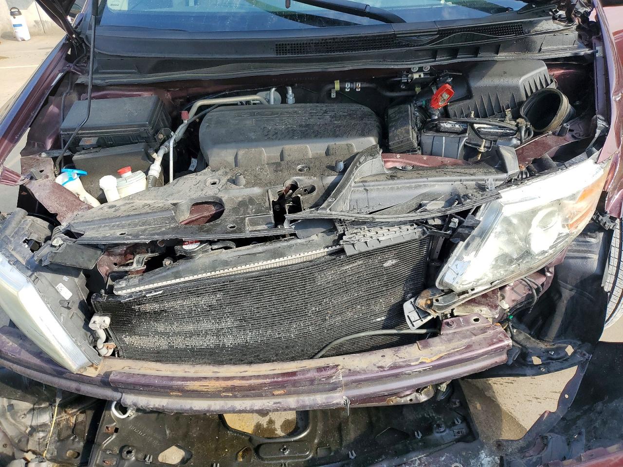 2013 Honda Odyssey Exl Темно-бордовый vin: 5FNRL5H68DB082880