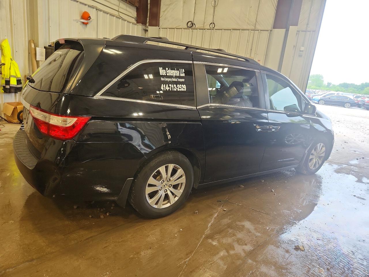 2013 Honda Odyssey Exl Black vin: 5FNRL5H68DB090378