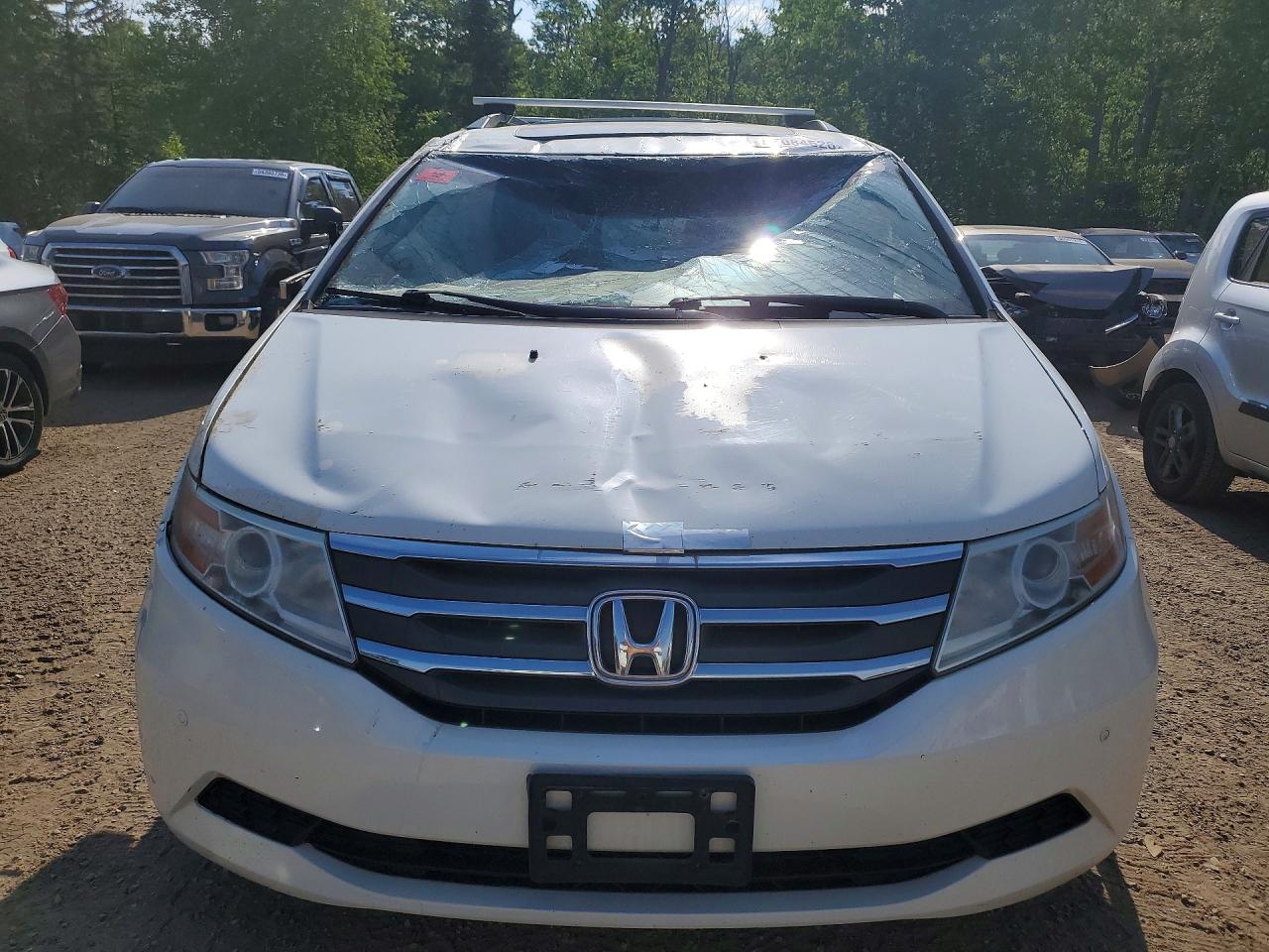 2013 Honda Odyssey Exl White vin: 5FNRL5H68DB503898