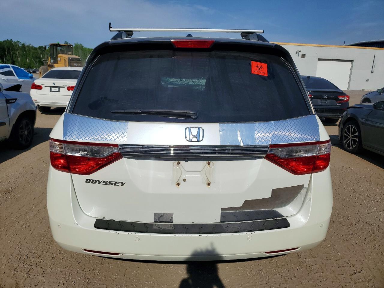2013 Honda Odyssey Exl White vin: 5FNRL5H68DB503898