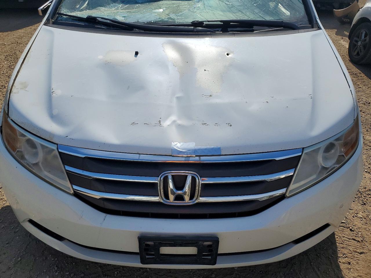 2013 Honda Odyssey Exl White vin: 5FNRL5H68DB503898