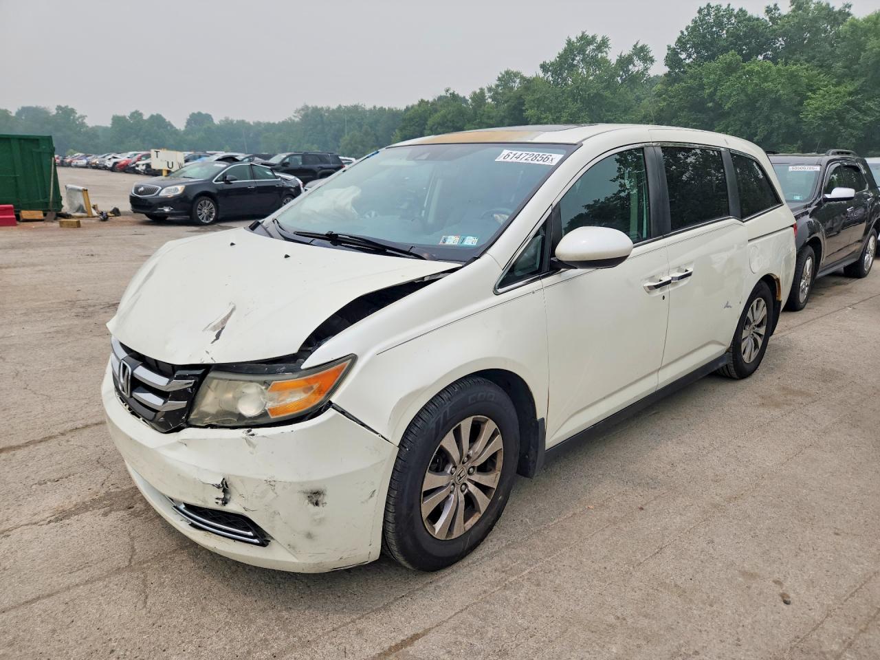 2014 Honda Odyssey Exl White vin: 5FNRL5H68EB002382