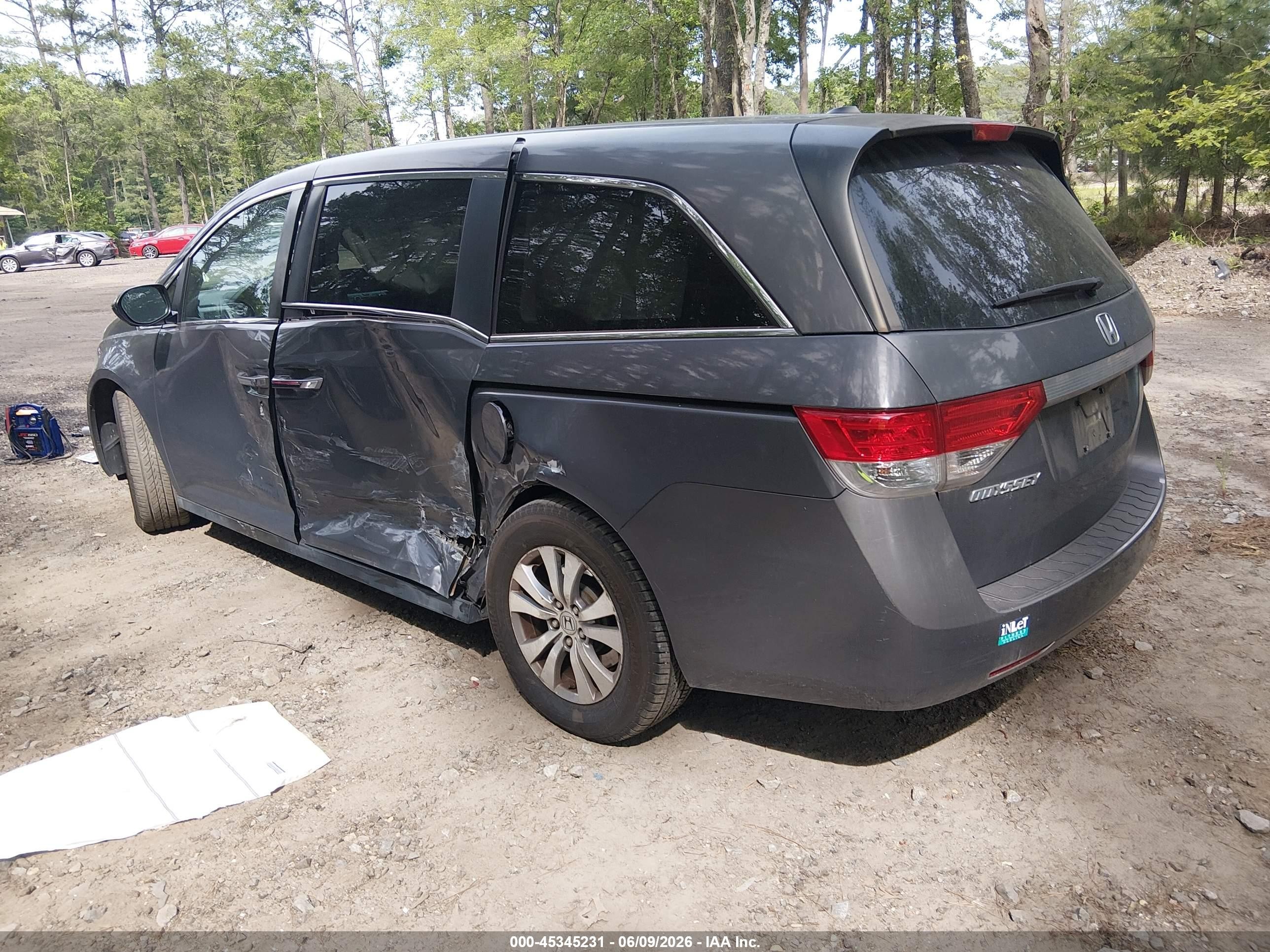 2014 Honda Odyssey Ex-l Gray vin: 5FNRL5H68EB006125